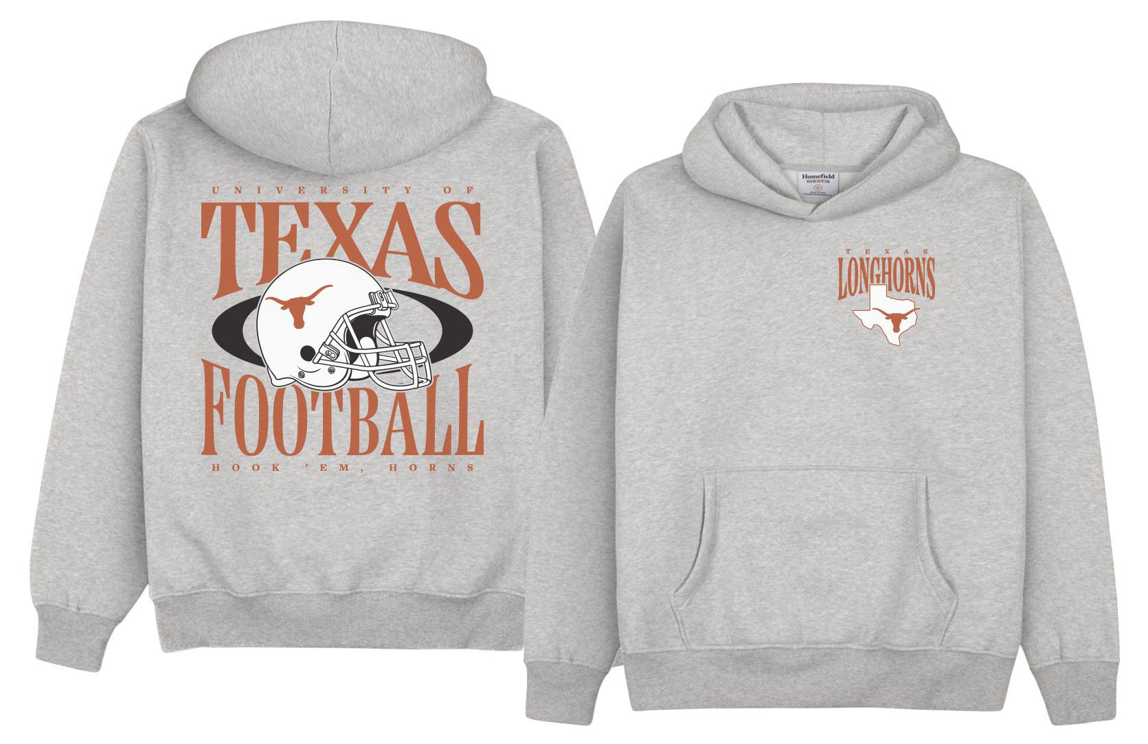 Homefield Men's Texas Longhorns Heavyweight Football Hoodie