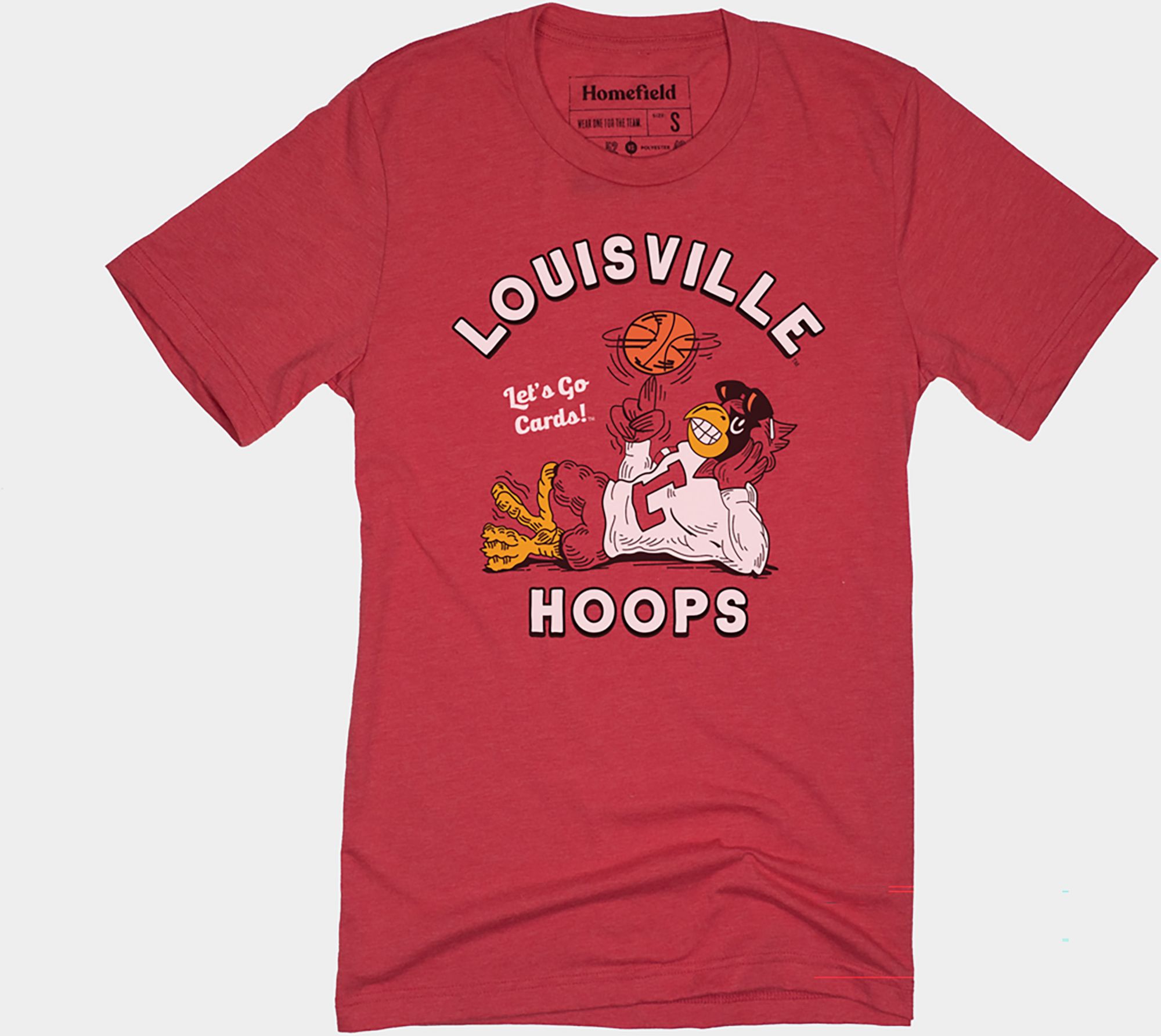 Homefield Men's Louisville Cardinals Red Hoops T-Shirt