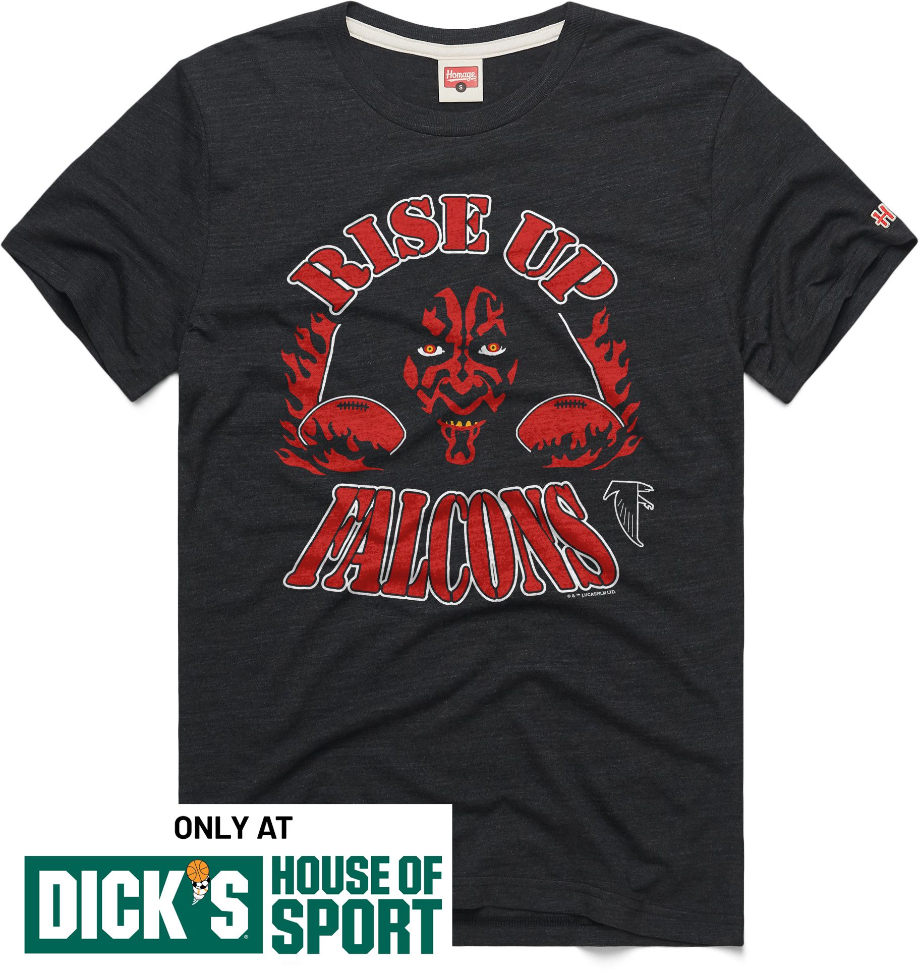 HOMAGE Men's Atlanta Falcons Star Wars Dark Side T-Shirt