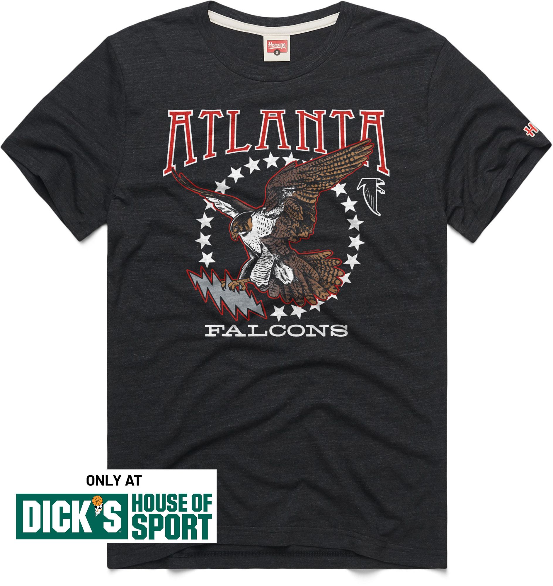 HOMAGE Men's Atlanta Falcons Charcoal Grits Defense T-Shirt