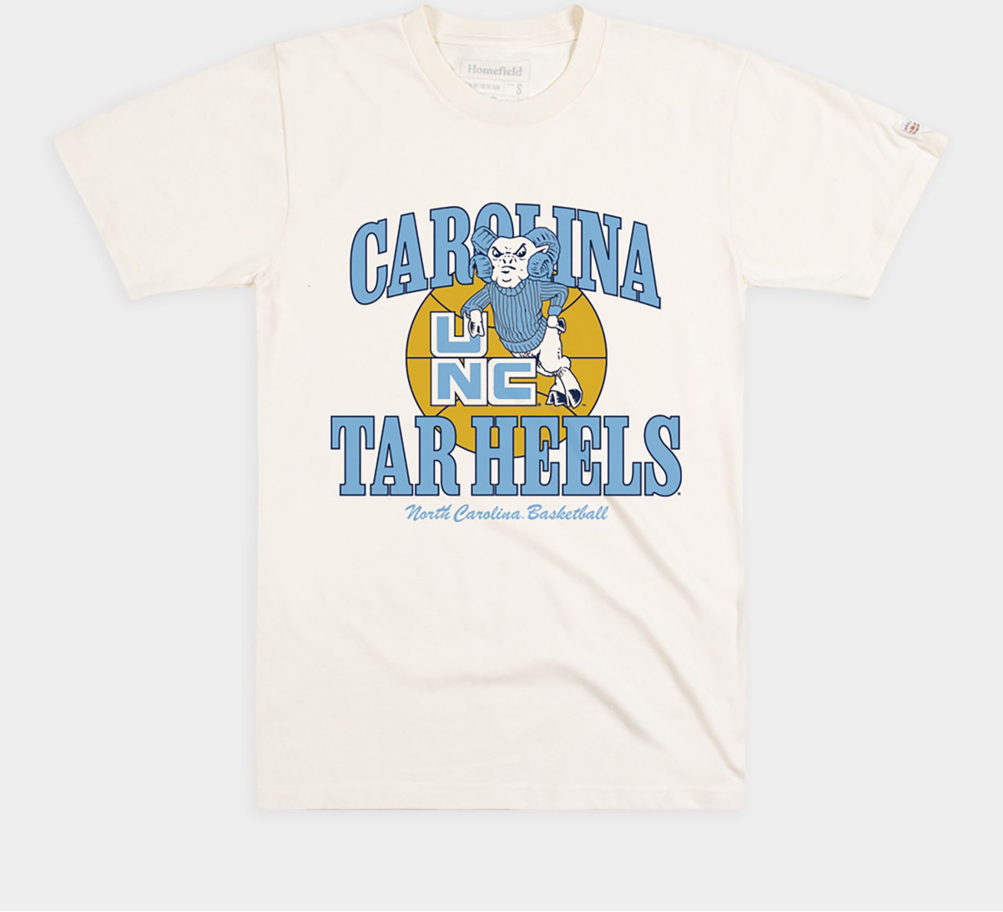 Homefield Men's North Carolina Tar Heels Cream Basketball T-Shirt