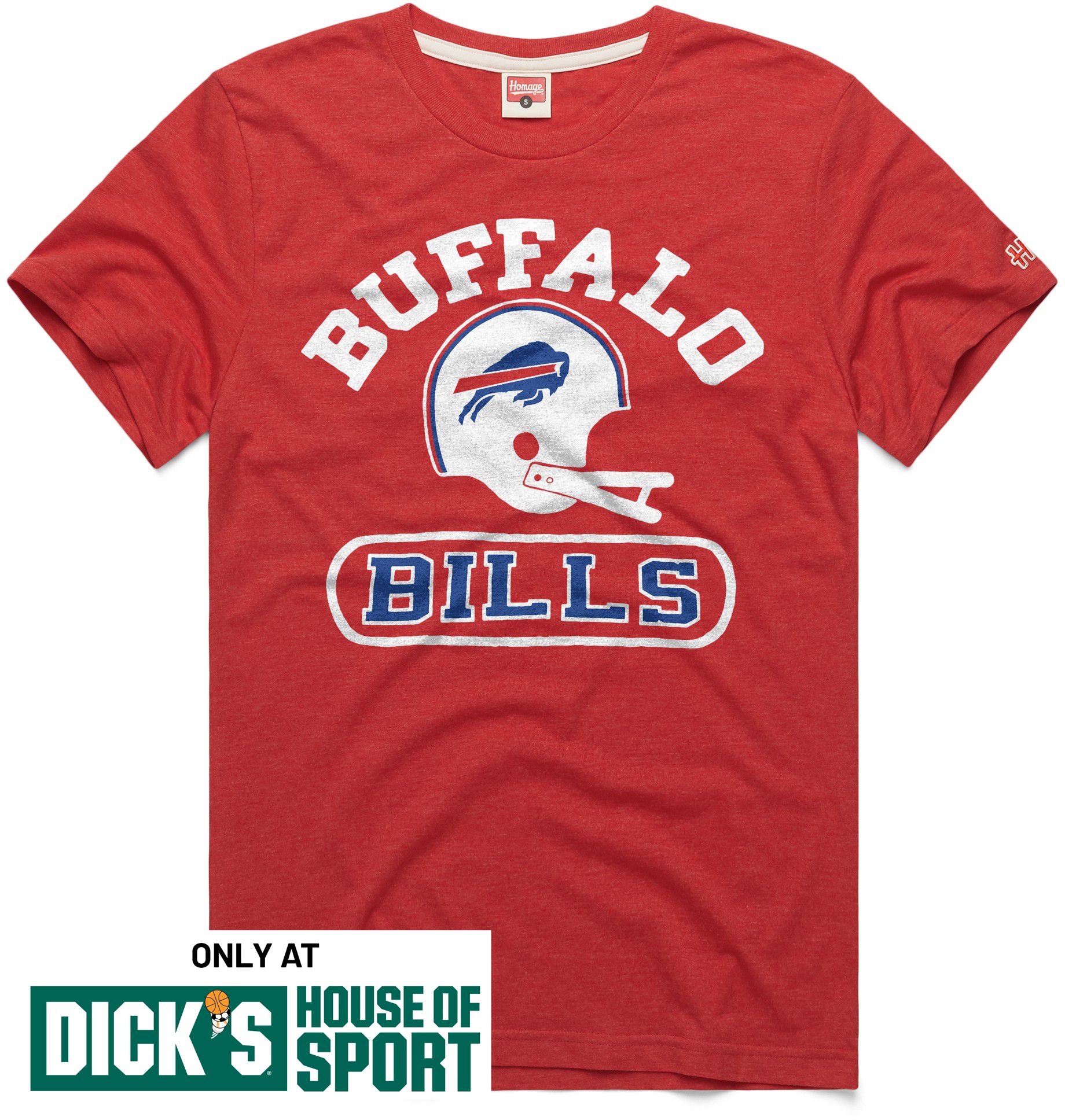 HOMAGE Men's Buffalo Bills Red Helmet Pill T-Shirt