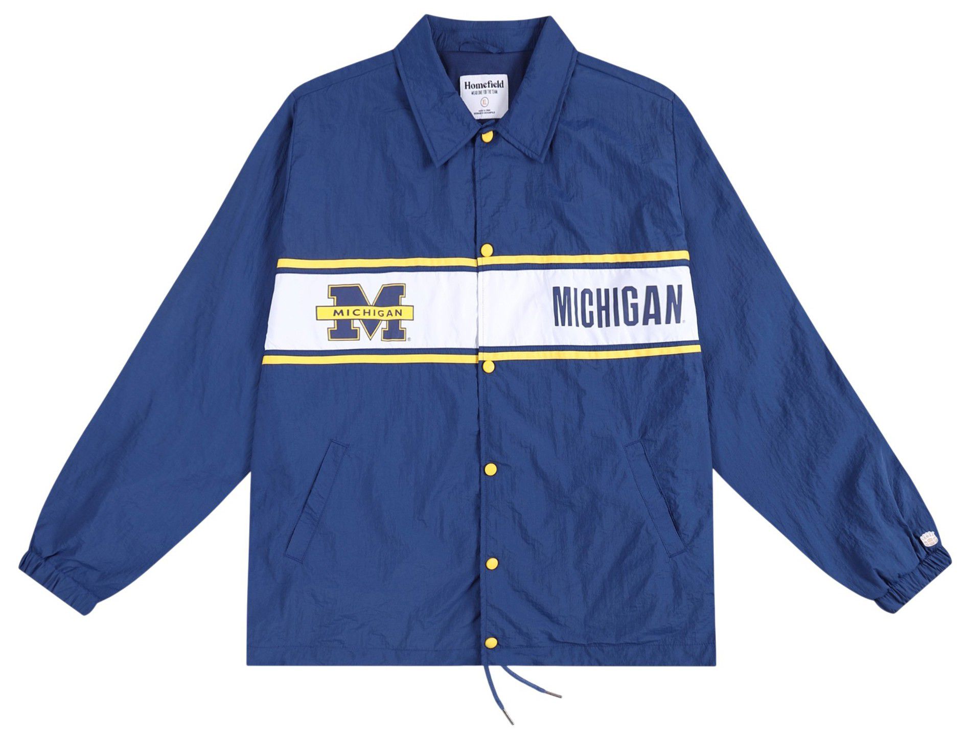 Homefield Men's Michigan Wolverines Navy Coaches Jacket