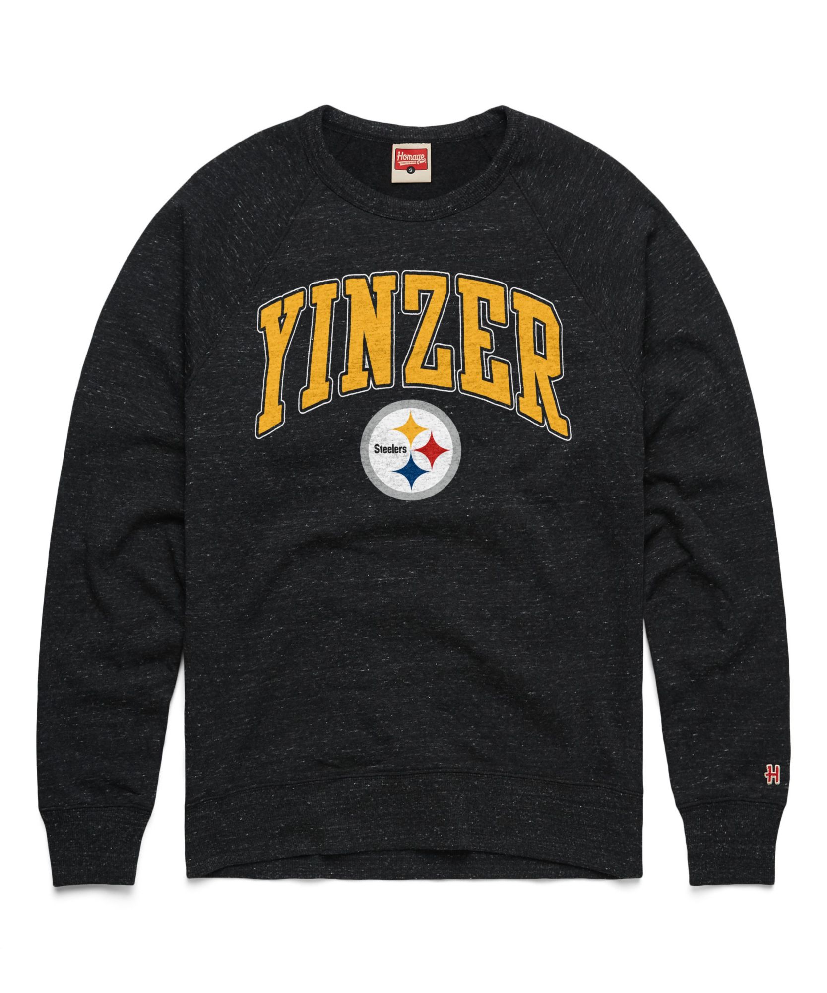 HOMAGE Men's Pittsburgh Steelers Yinzer Crewneck Sweatshirt