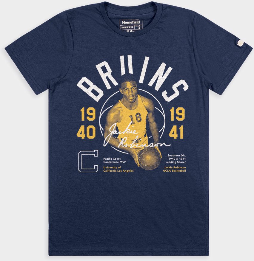Homefield Men's UCLA Bruins Jackie Robinson #42 Basketball T-Shirt