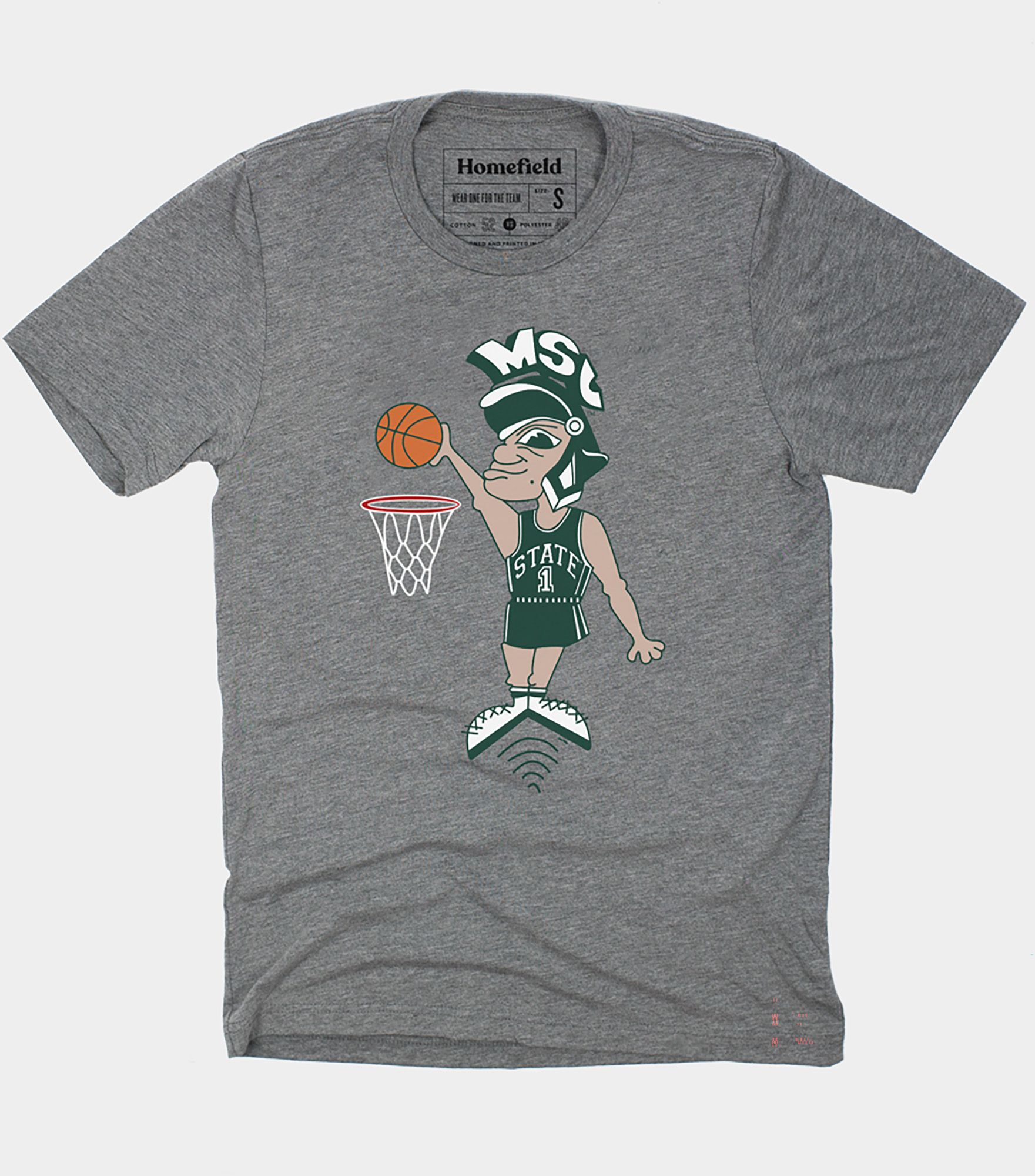 Homefield Men's Michigan State Spartans Ash Script T-Shirt