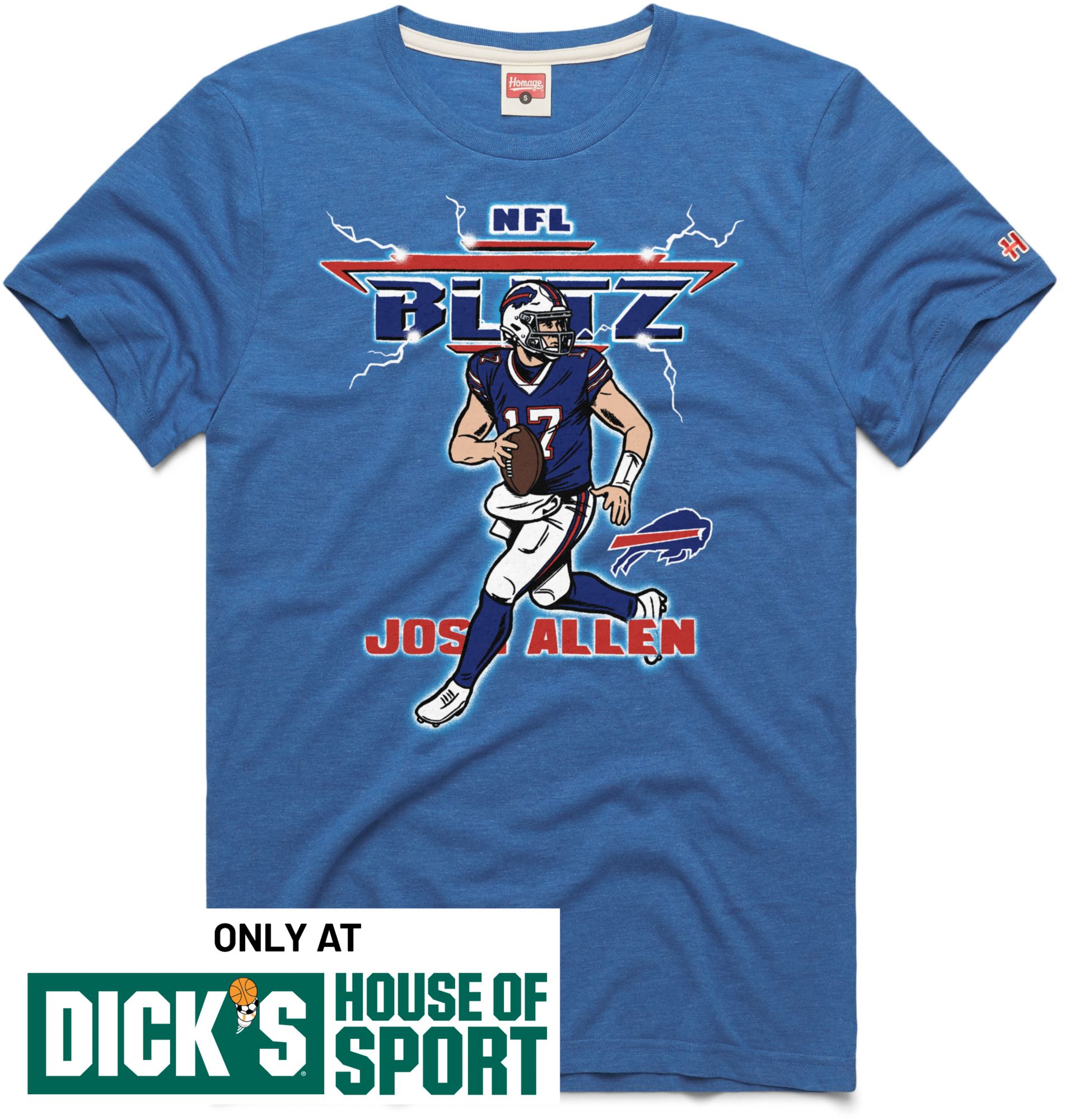 HOMAGE Men's Buffalo Bills Royal Blue Josh Allen Blitz T-Shirt