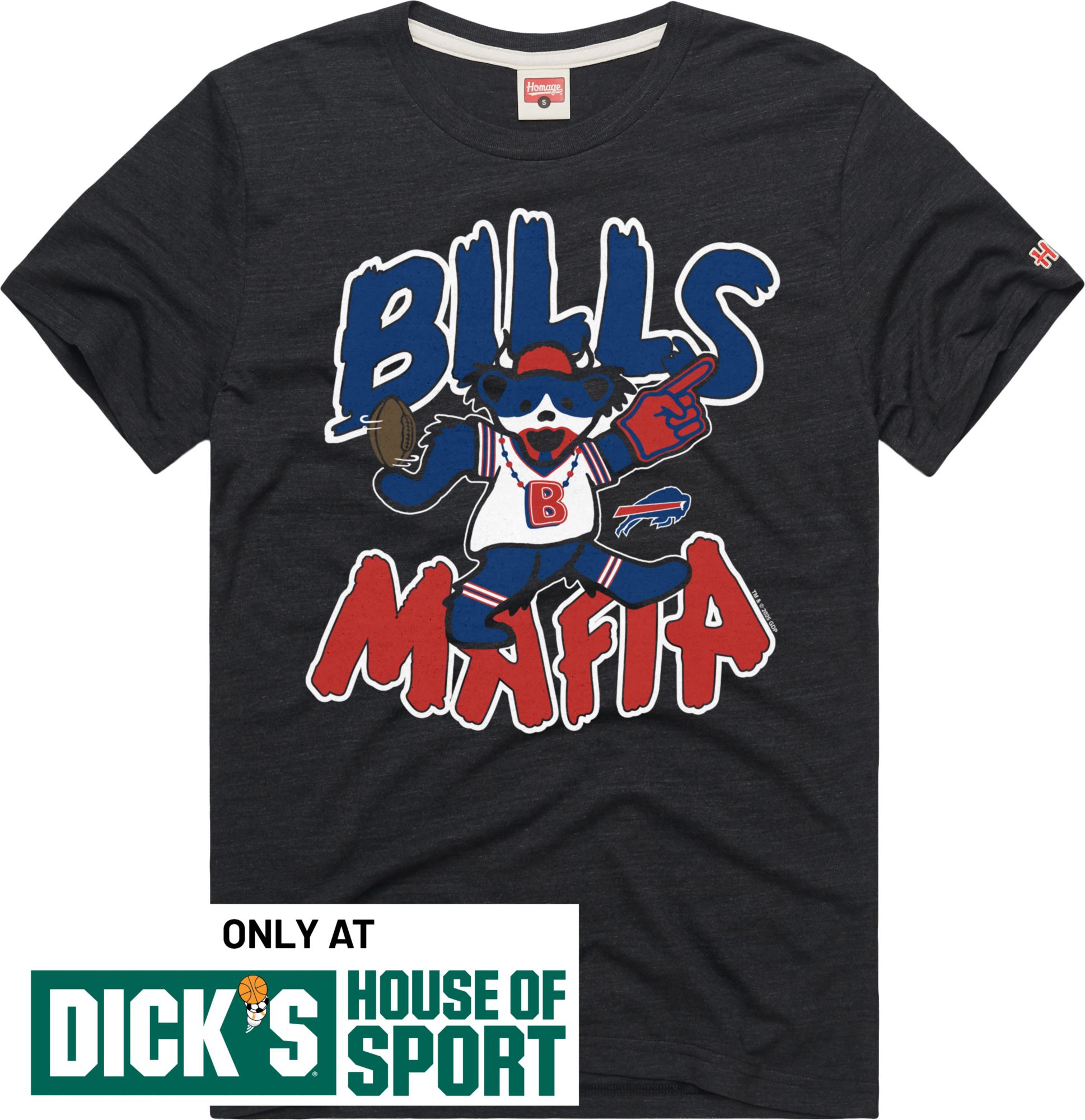 HOMAGE Men's Buffalo Bills Charcoal GD Mafia T-Shirt