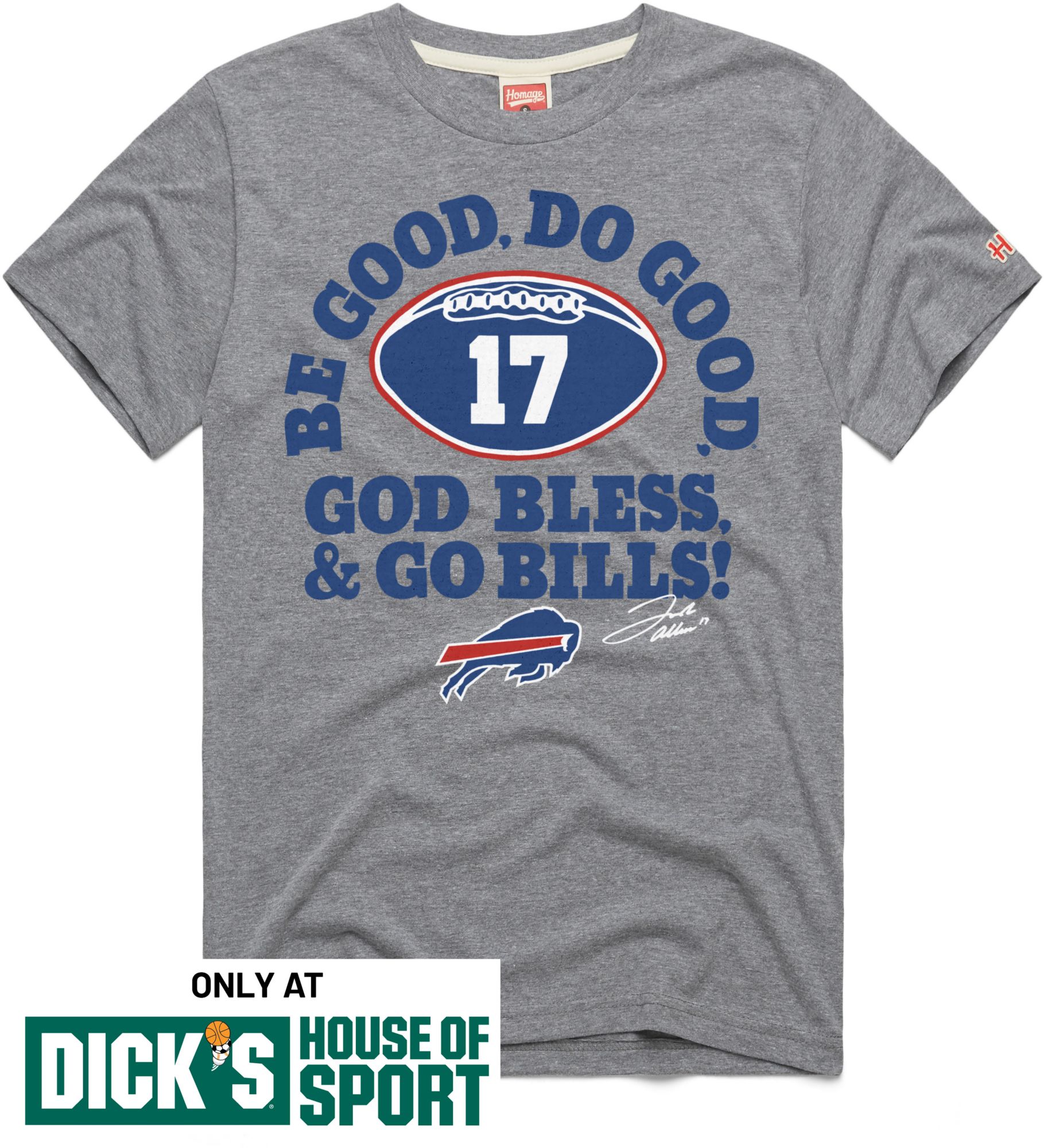 HOMAGE Men's Buffalo Bills Josh Allen Royal Blue Be Good T-Shirt