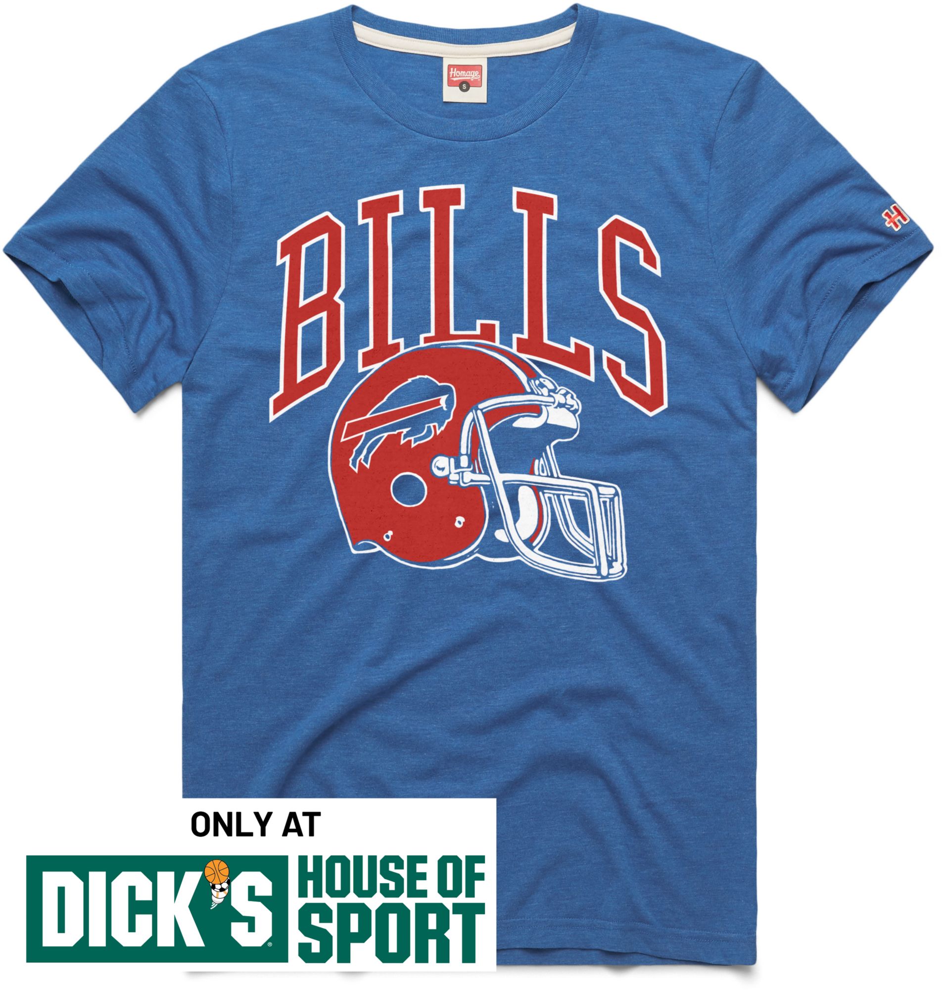 HOMAGE Men's Buffalo Bills Royal Blue Arch Helmet T-Shirt