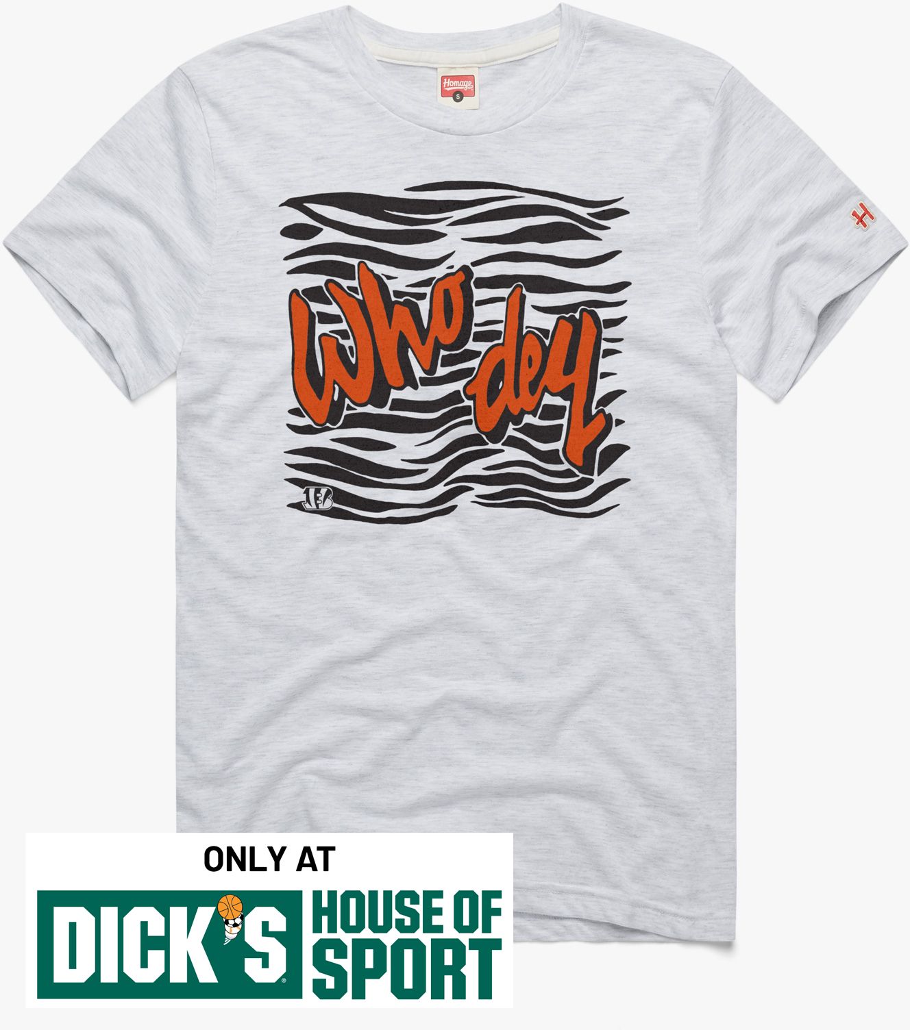 HOMAGE Men's Cincinnati Bengals Ash Who Dey T-Shirt