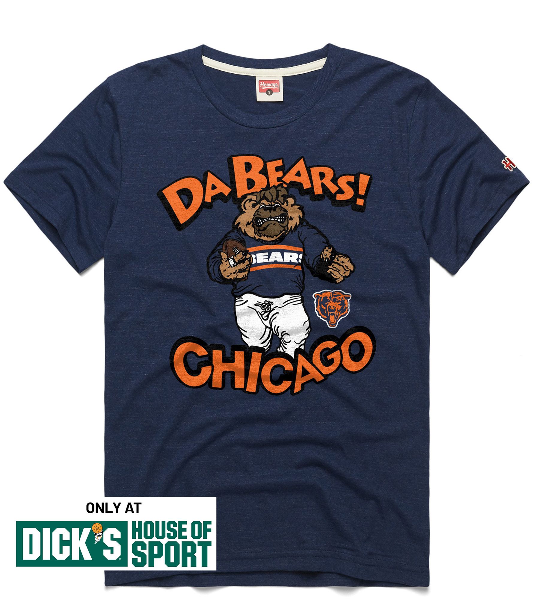 HOMAGE Men's Chicago Bears Navy Da Bears T-Shirt