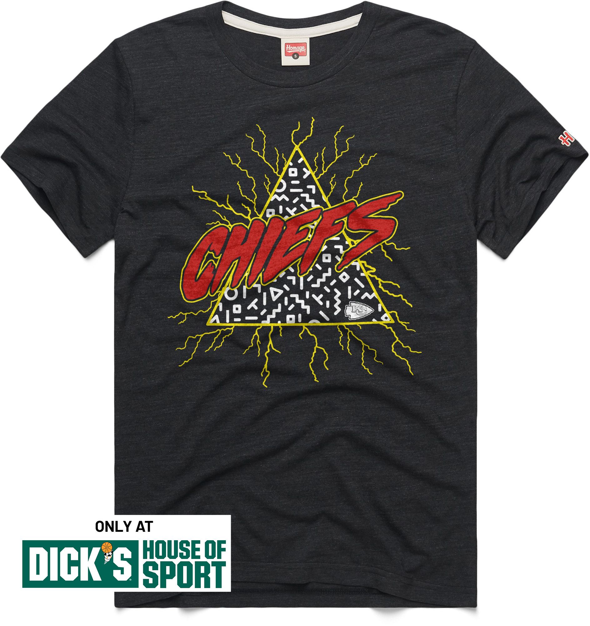 HOMAGE Men's Kansas City Chiefs Charcoal 80s Band T-Shirt