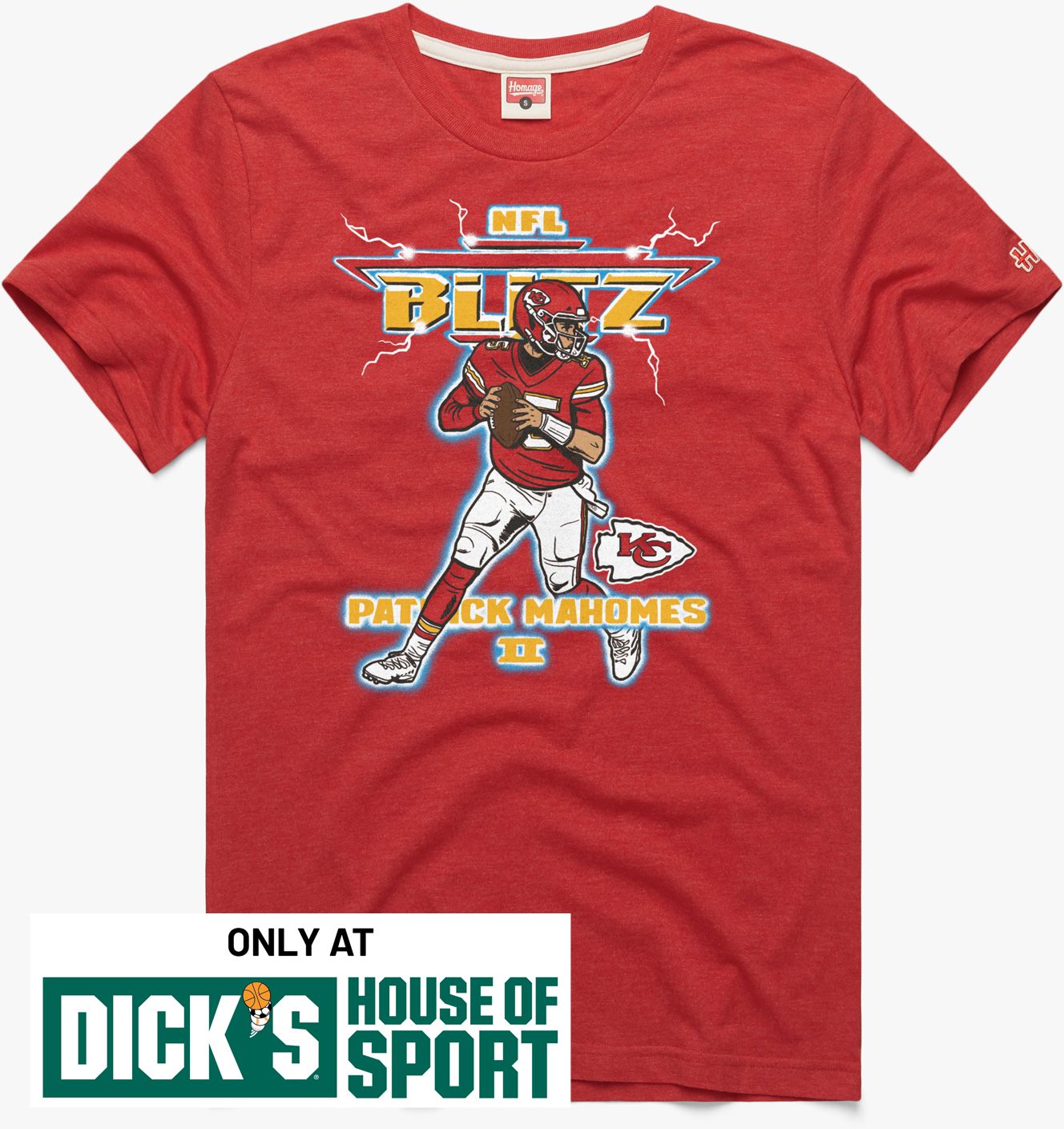HOMAGE Men's Kansas City Chiefs Red Patrick Mahomes Blitz T-Shirt