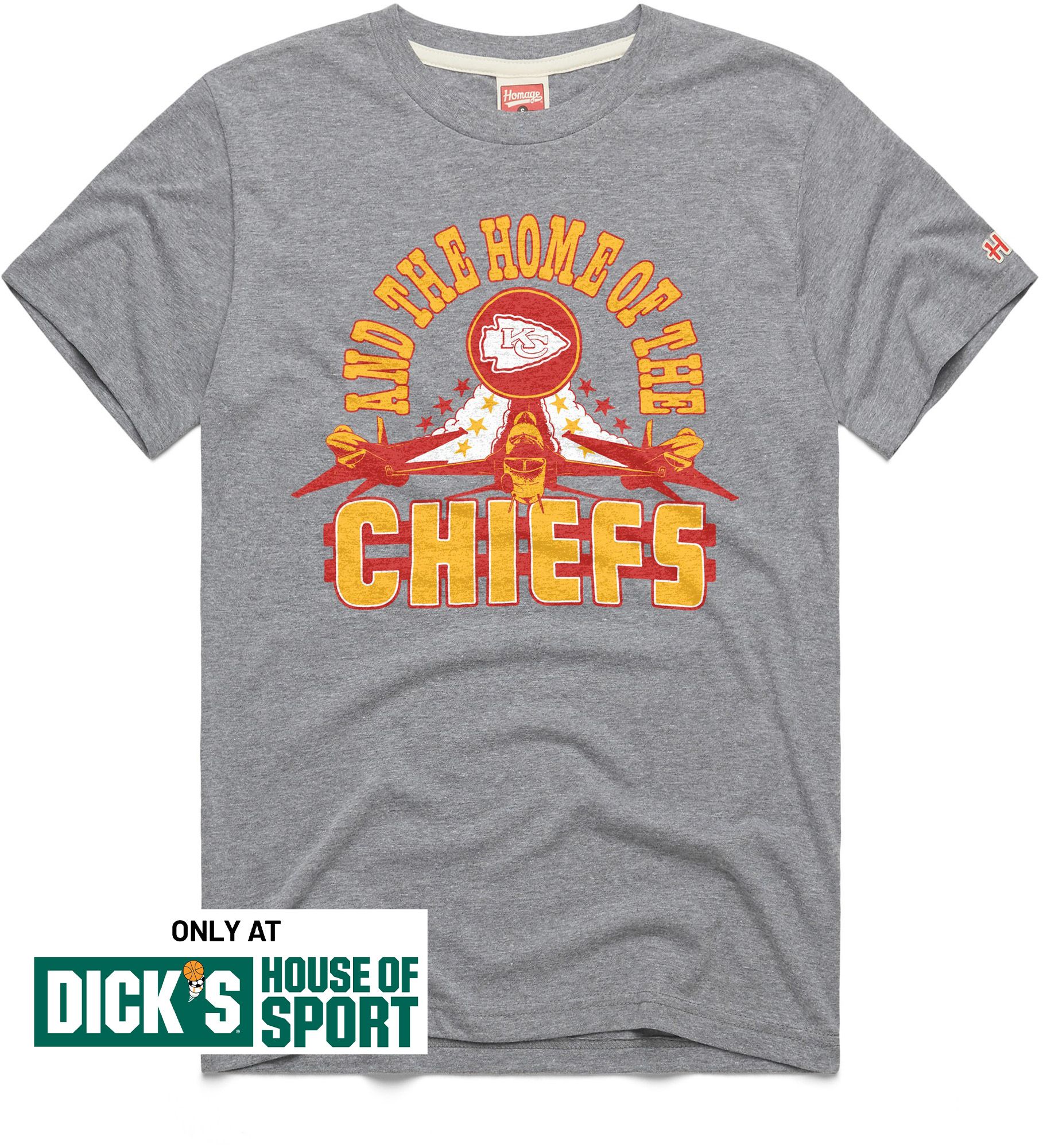 HOMAGE Men's Kansas City Chiefs Grey Home Of The T-Shirt