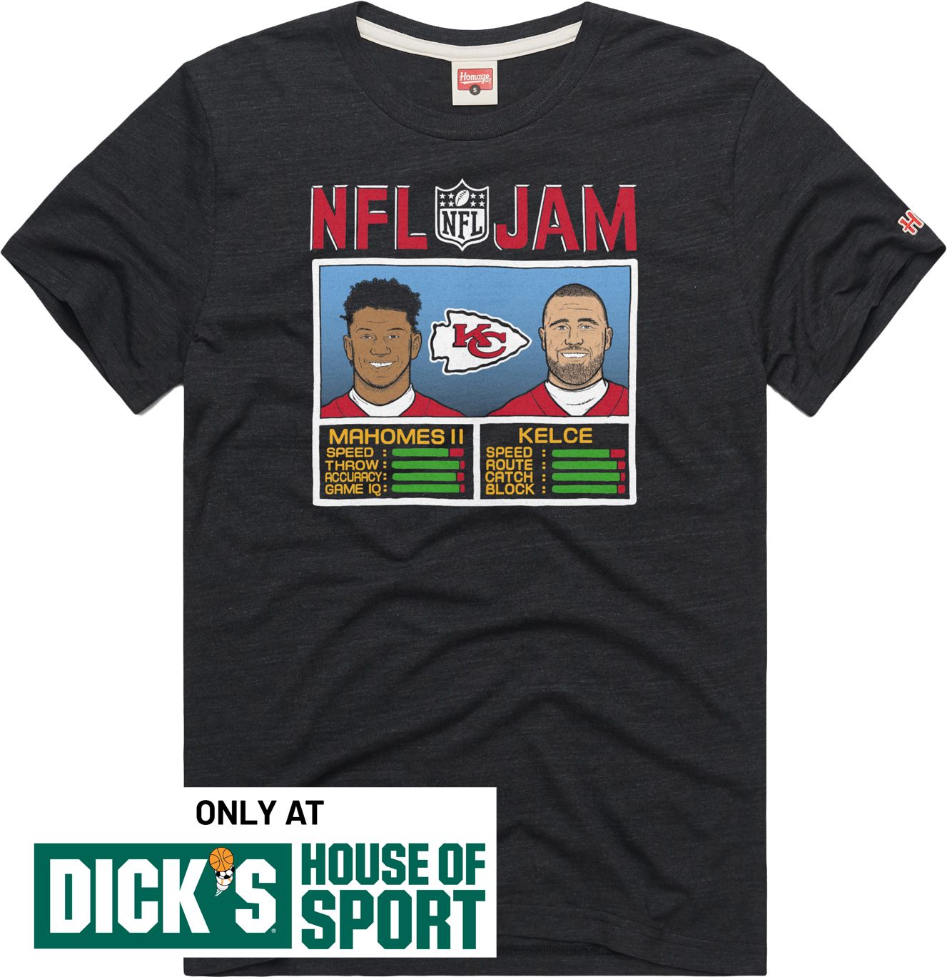 HOMAGE Men's Kansas City Chiefs Red Patrick Mahomes vs Travis Kelce T-Shirt