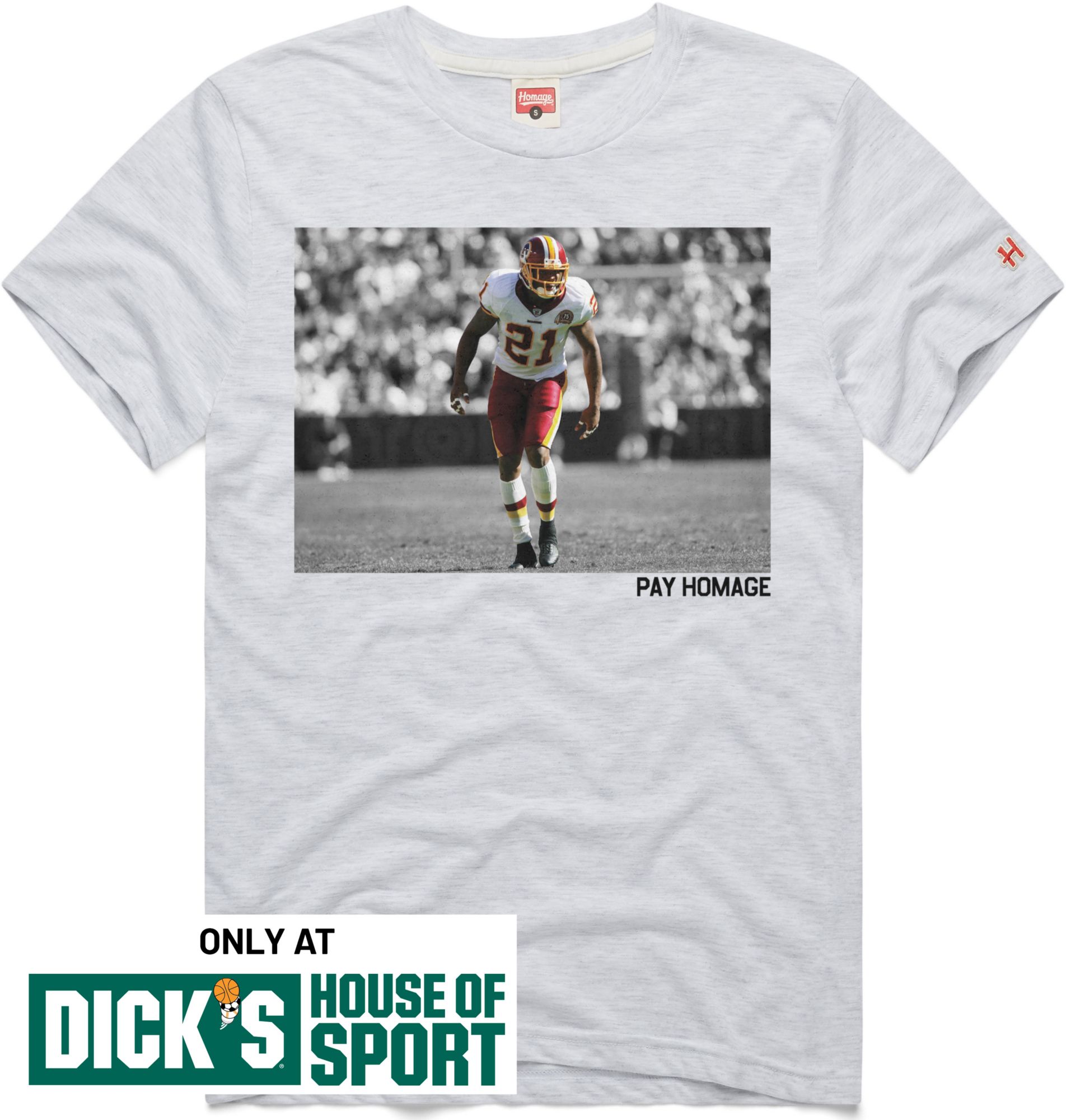 HOMAGE Men's Washington Commanders Sean Taylor Ash Photo T-Shirt