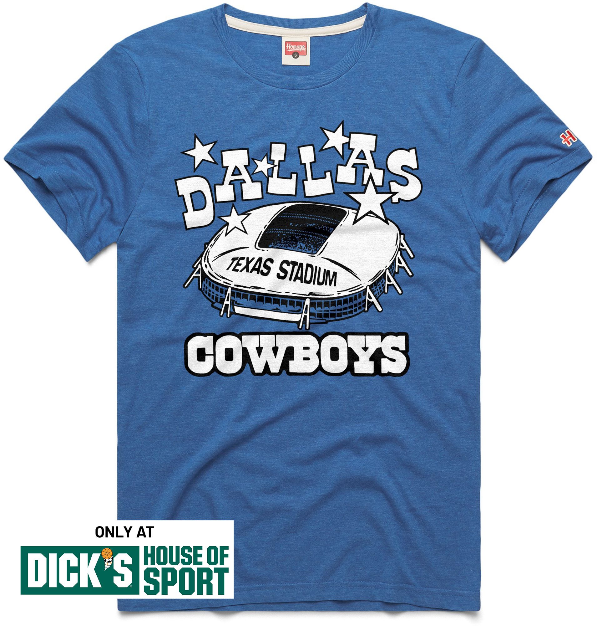 HOMAGE Men's Dallas Cowboys Royal Blue Texas Stadium T-Shirt