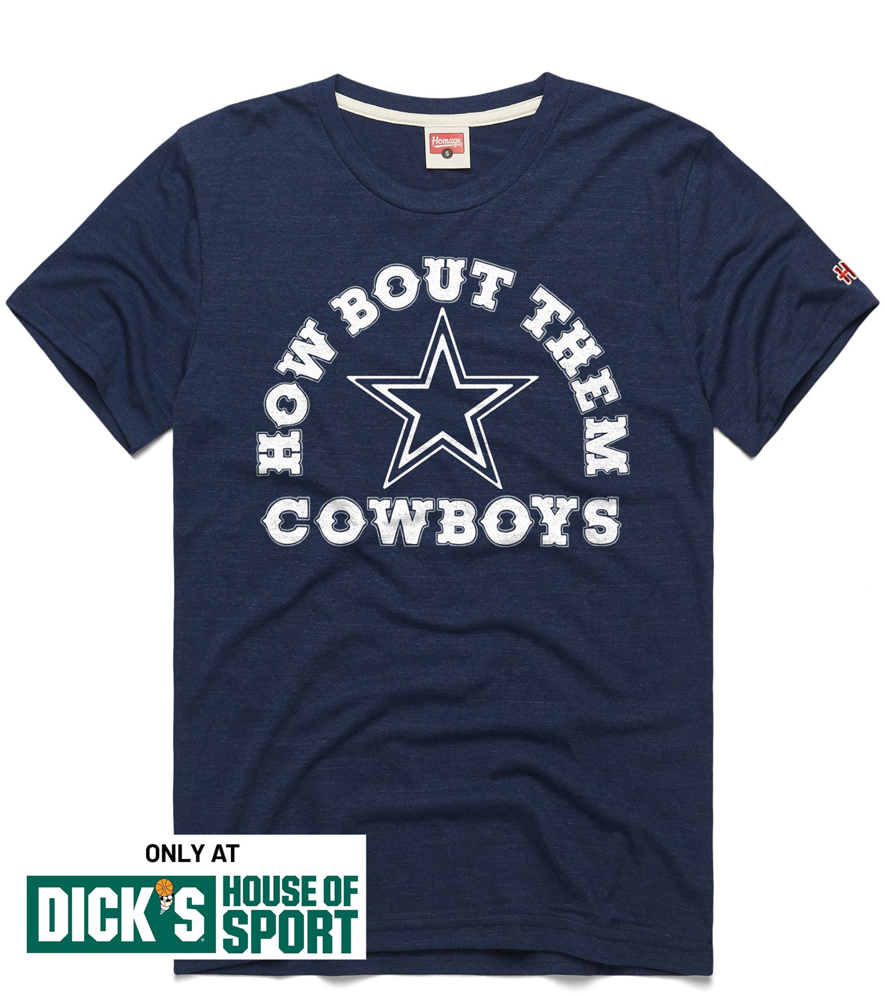 HOMAGE Men's Dallas Cowboys Navy How Bout Them T-Shirt