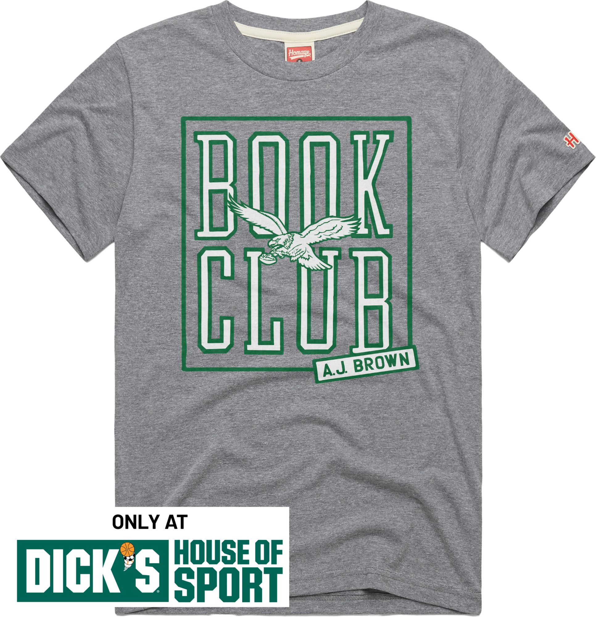 HOMAGE Men's Philadelphia Eagles A.J. Brown Grey Book Club T-Shirt