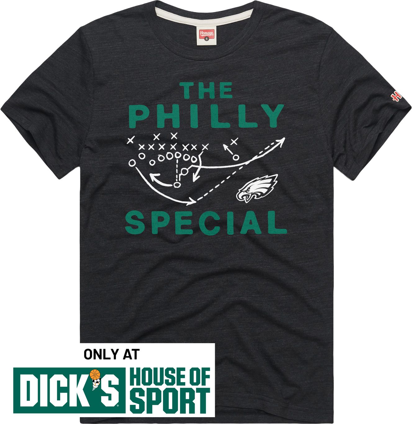 HOMAGE Men's Philadelphia Eagles Charcoal Philly Special T-Shirt