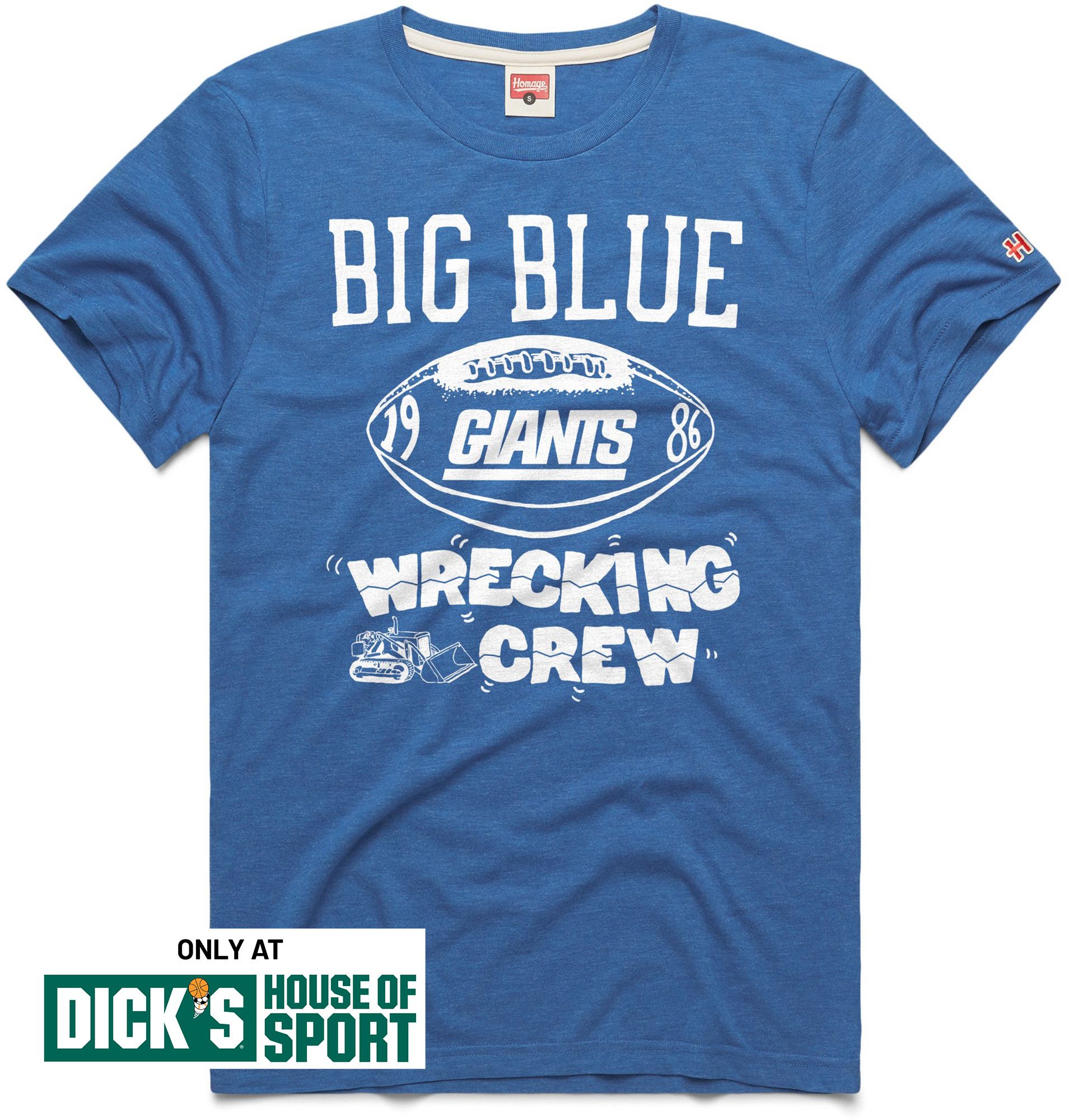 HOMAGE Men's New York Giants Royal Blue Big Blue Wrecking T-Shirt