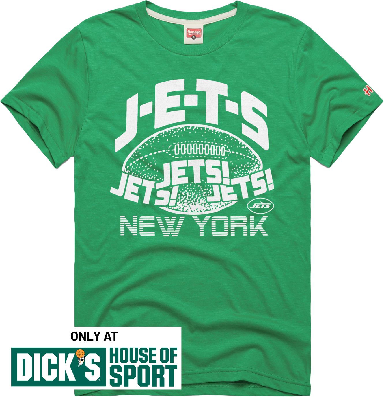 HOMAGE Men's New York Jets Green Jets Jets Jets T-Shirt