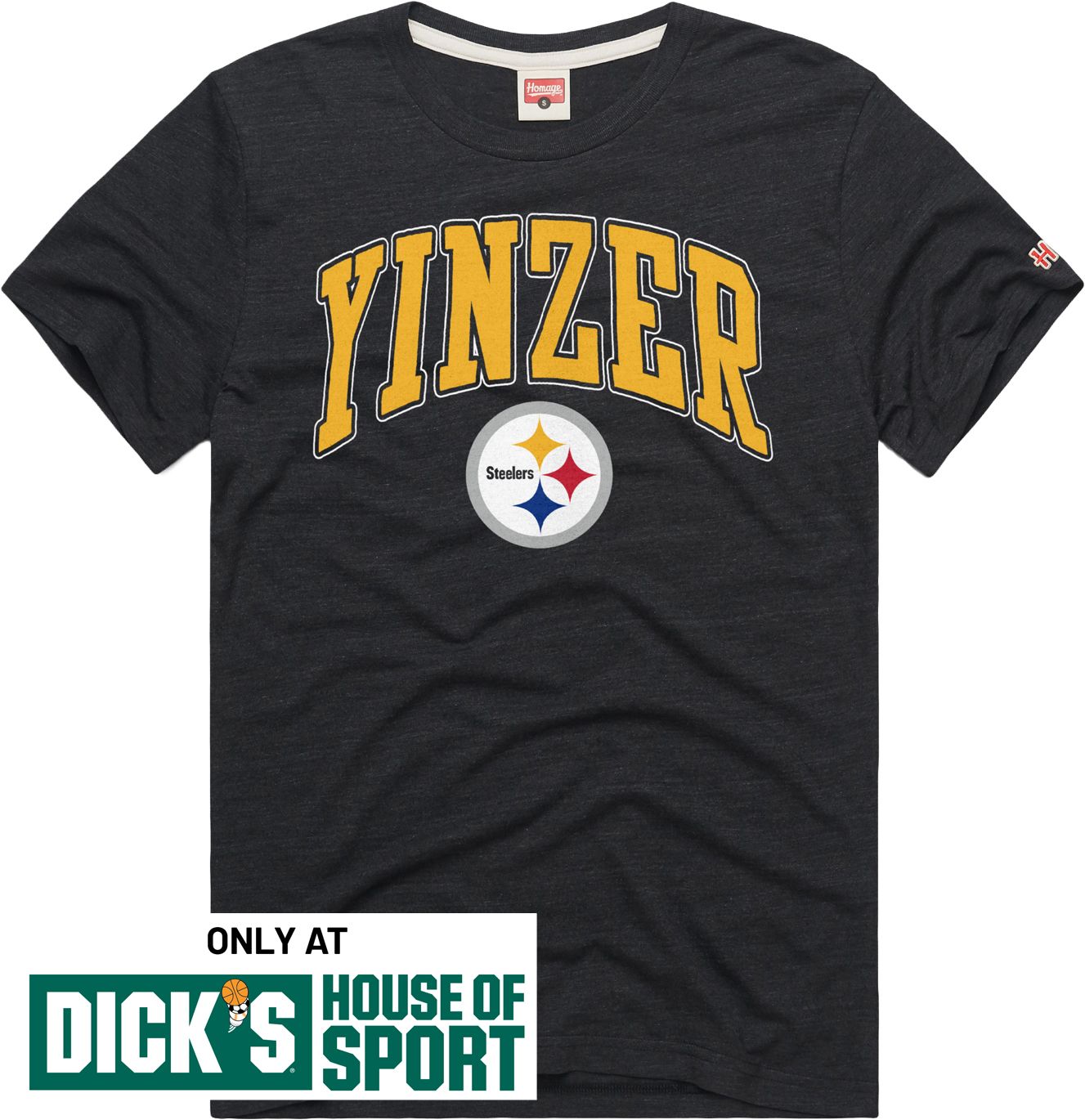 HOMAGE Men's Pittsburgh Steelers Charcoal Yinzer T-Shirt