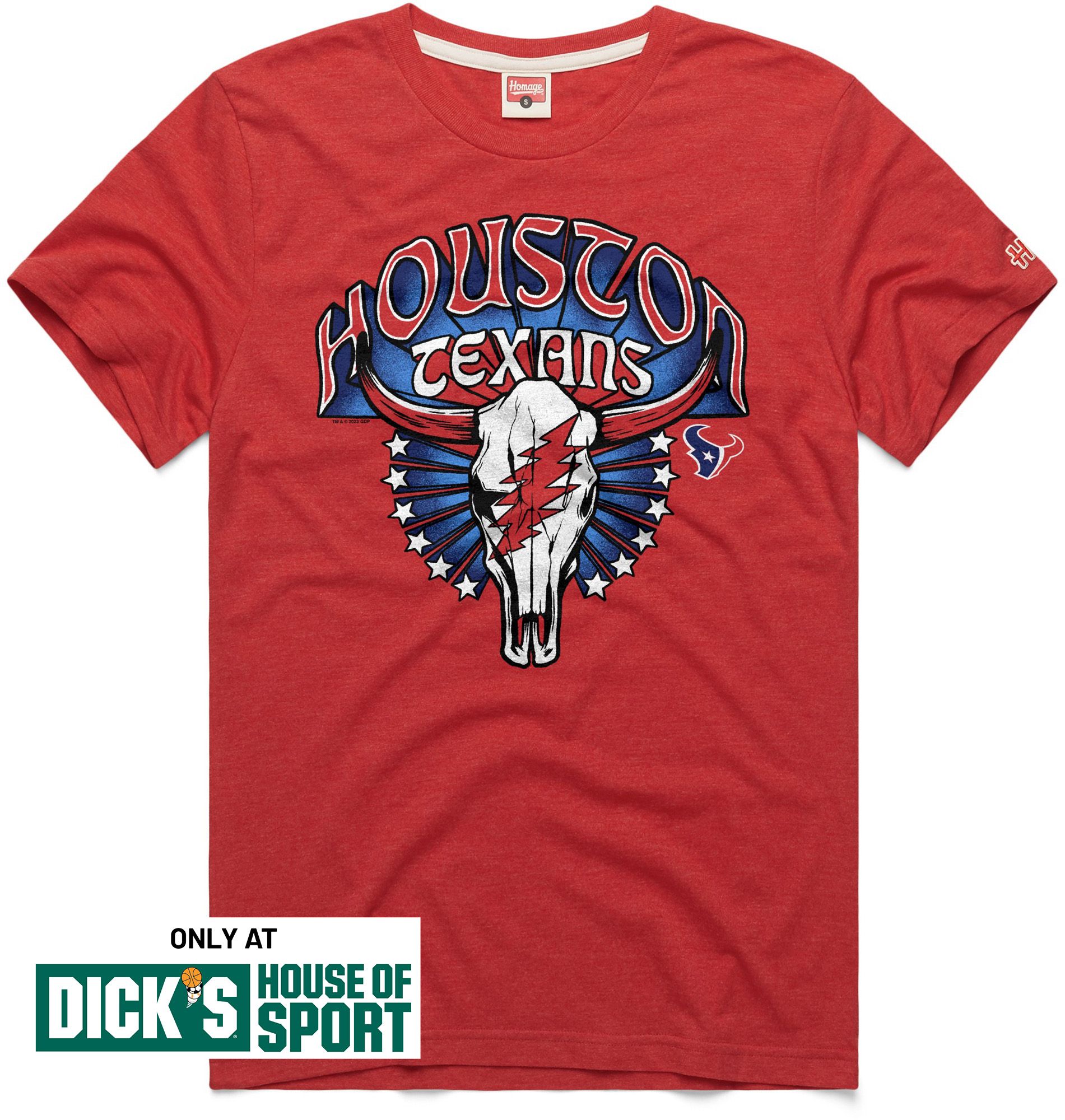 HOMAGE Men's Houston Texans Red Grateful Dead T-Shirt