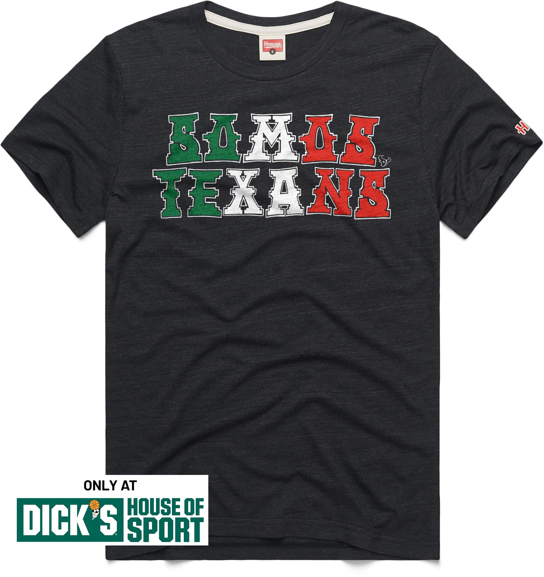 HOMAGE Men's Houston Texans Charcoal Somos T-Shirt