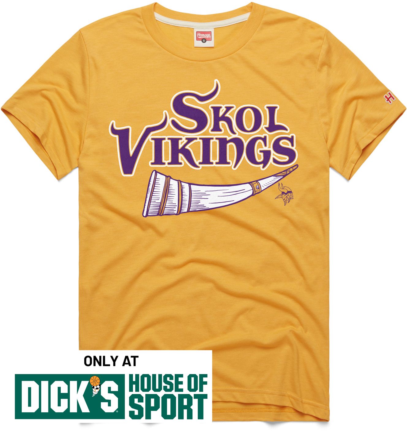 HOMAGE Men's Minnesota Vikings Gold Skol T-Shirt