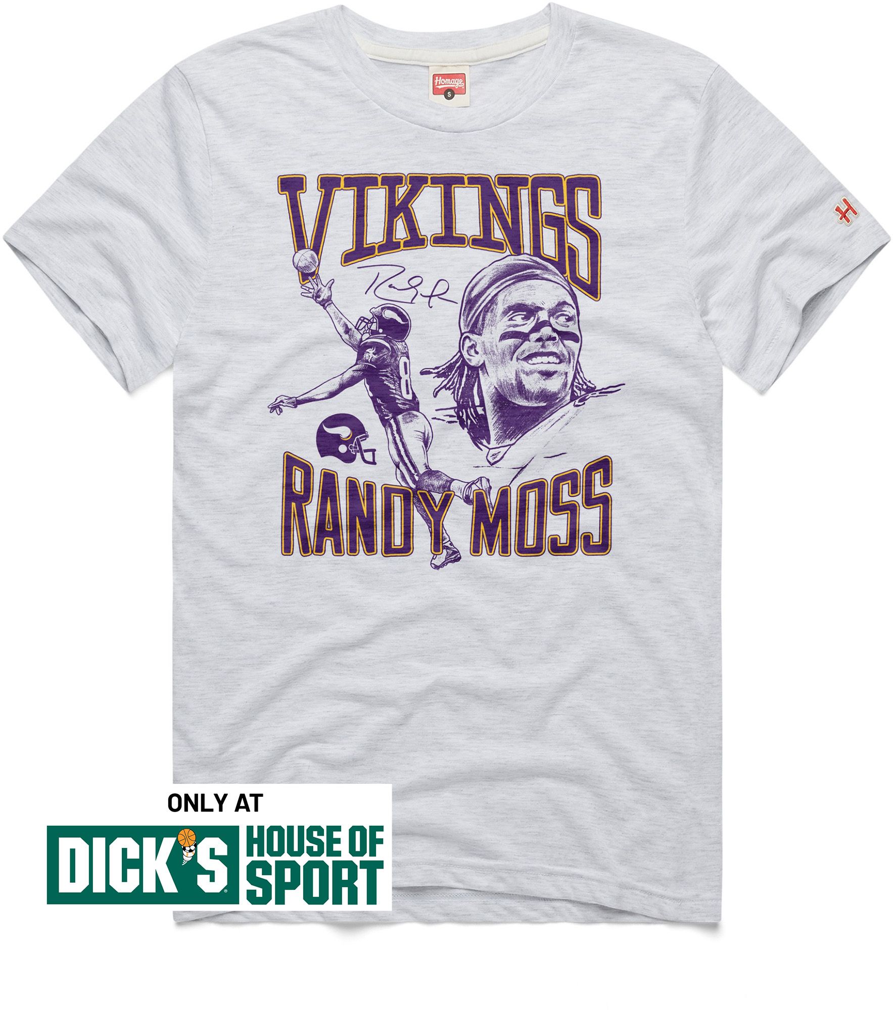 HOMAGE Men's Minnesota Vikings Ash Moss Signature T-Shirt