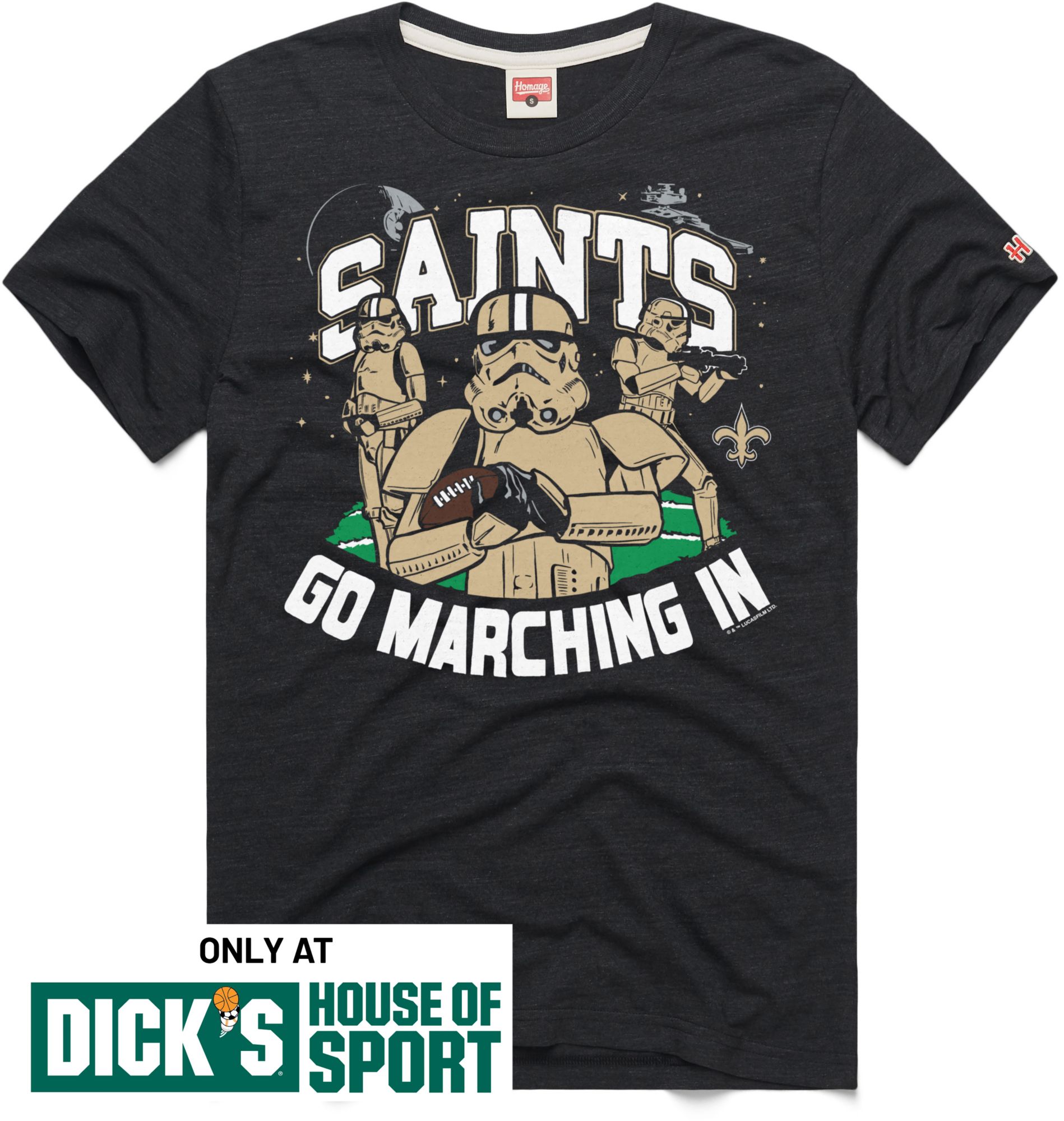 HOMAGE Men's New Orleans Saints Star Wars Dark Side T-Shirt