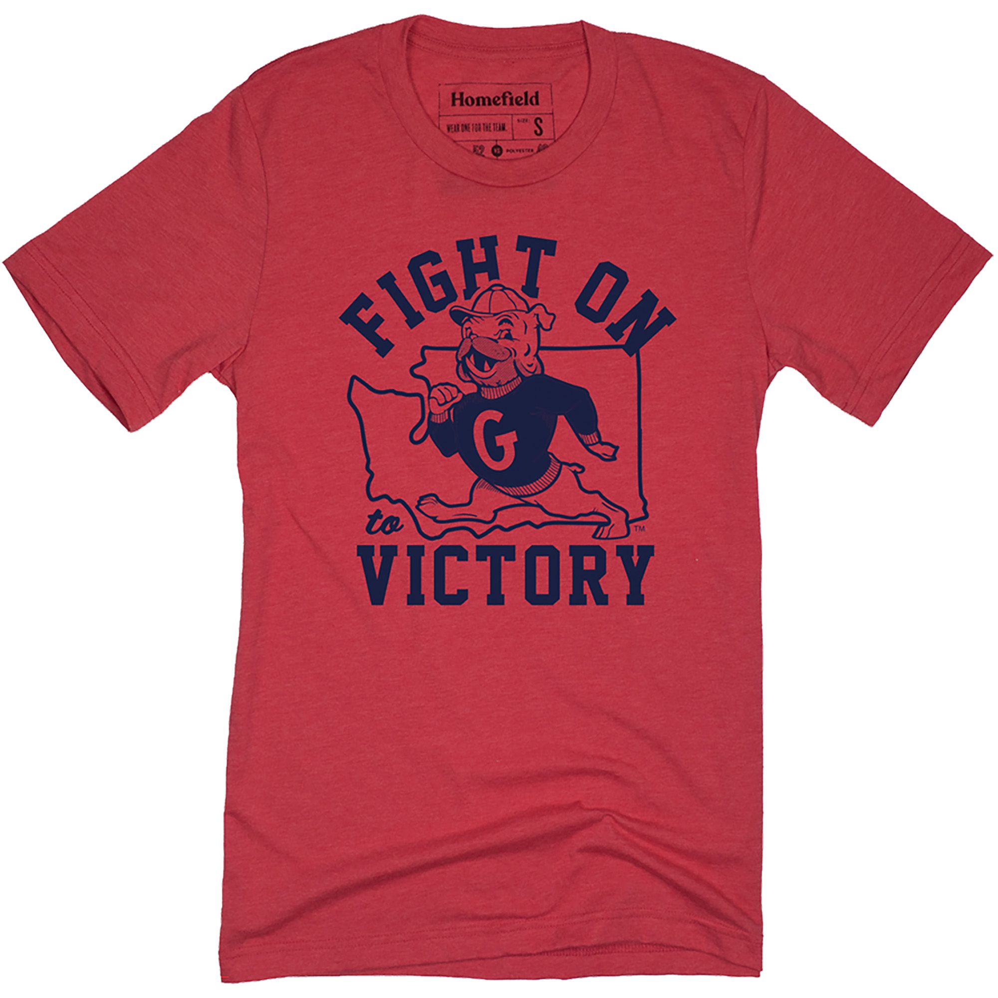 Homefield Men's Gonzaga Bulldogs Red Fight On To Victory T-Shirt