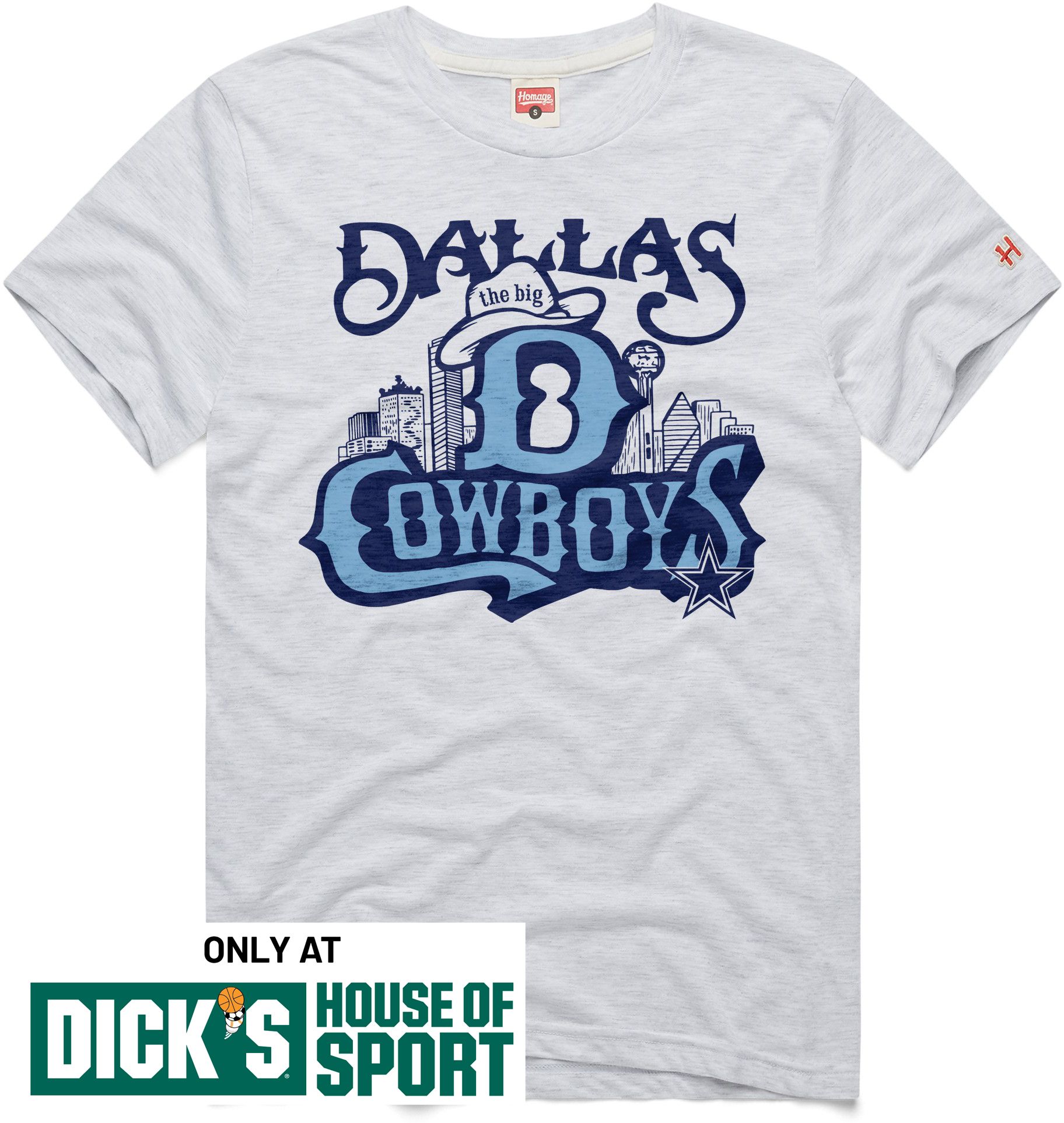 HOMAGE Men's Dallas Cowboys The Big D T-Shirt