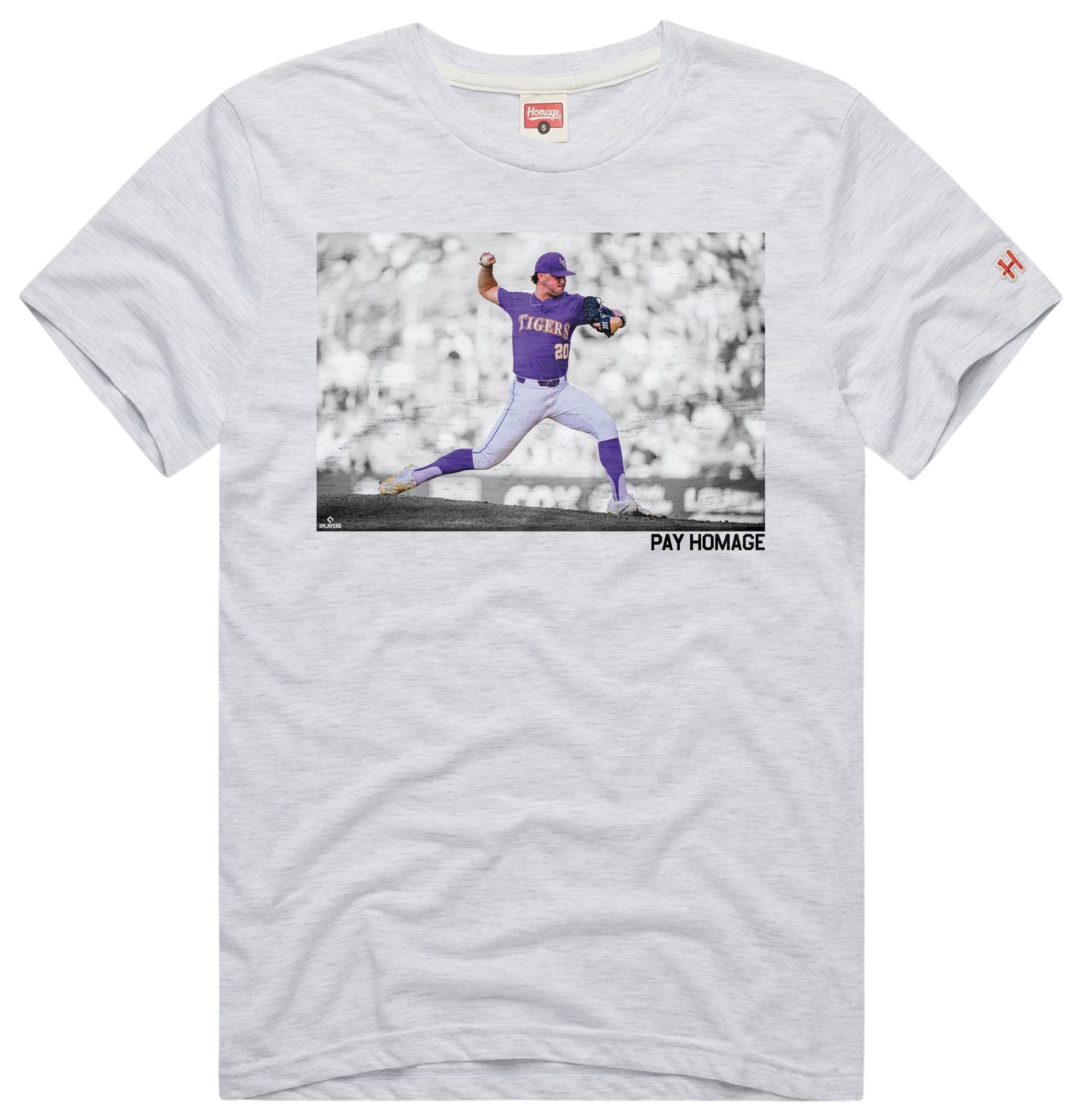 HOMAGE Men's LSU Tigers Ash Paul Skenes T-Shirt