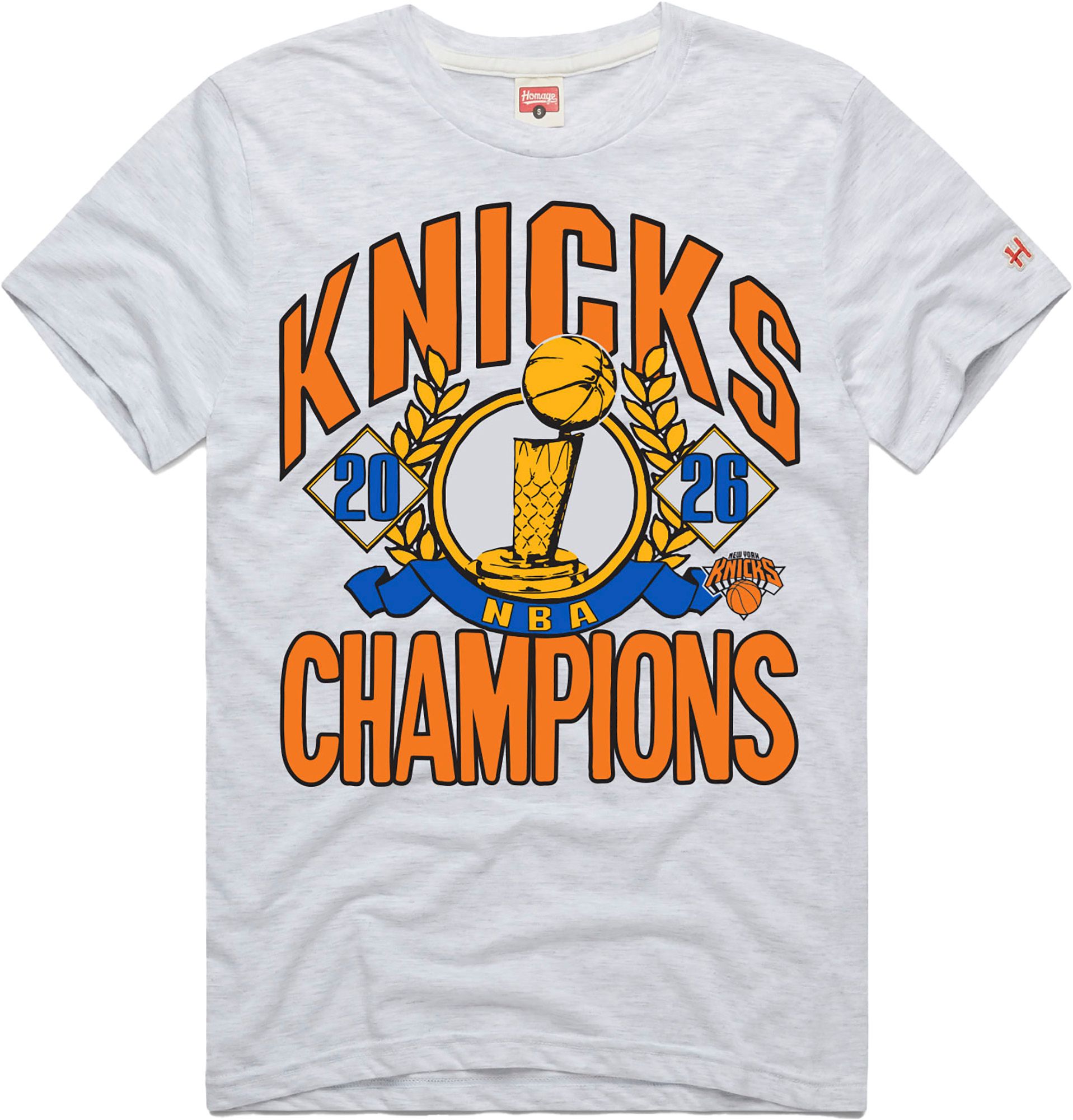 HOMAGE Adult 2026 NBA Champions New York Knicks T-Shirt