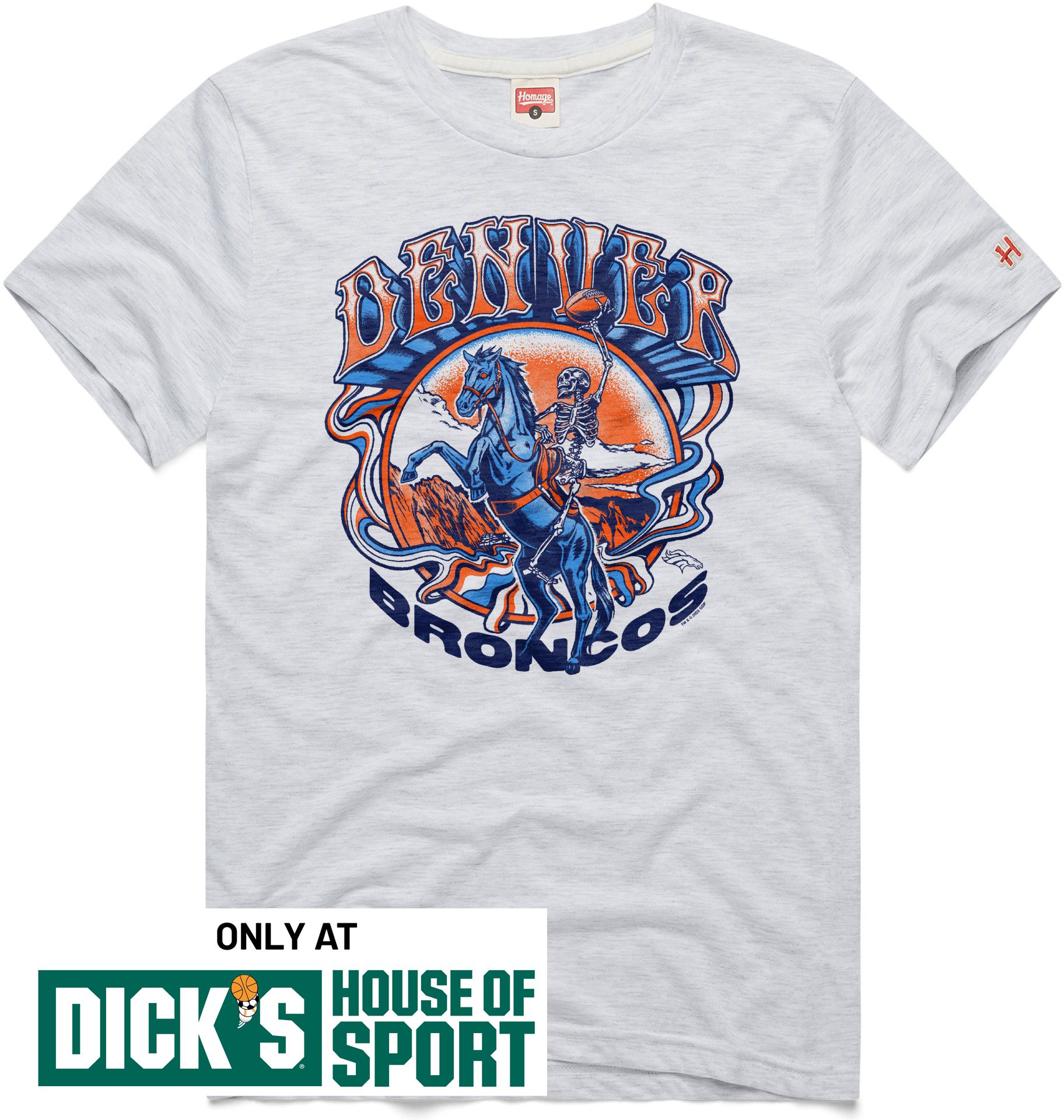 HOMAGE Men's Denver Broncos Grateful Dead T-Shirt
