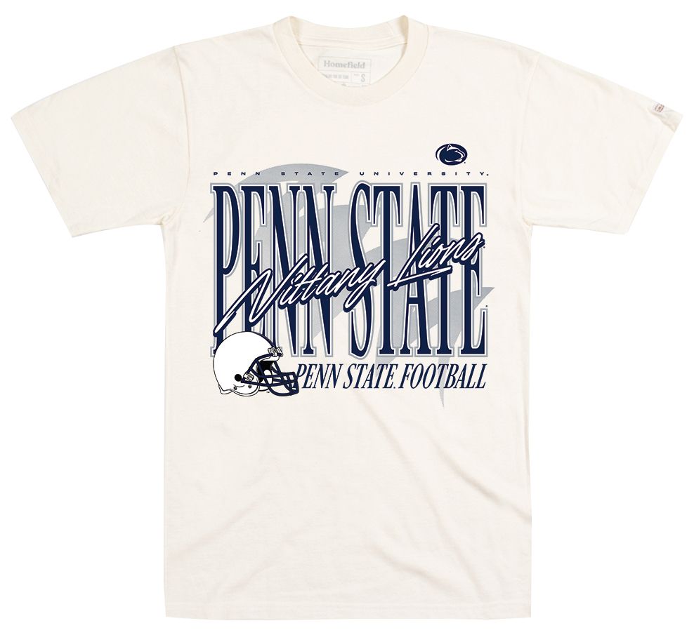 Homefield Men's Penn State Nittany Lions Cream Football Wordmark T-Shirt