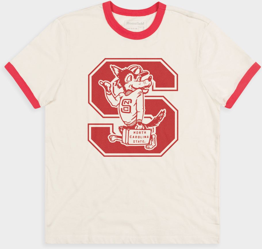 Homefield Men's NC State Wolfpack Vintage Logo Ringer T-Shirt