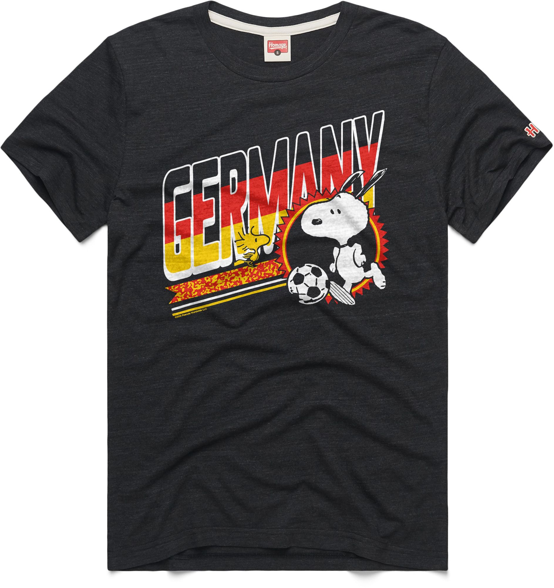 HOMAGE Adult Germany Charcoal Peanuts Graphic T-Shirt