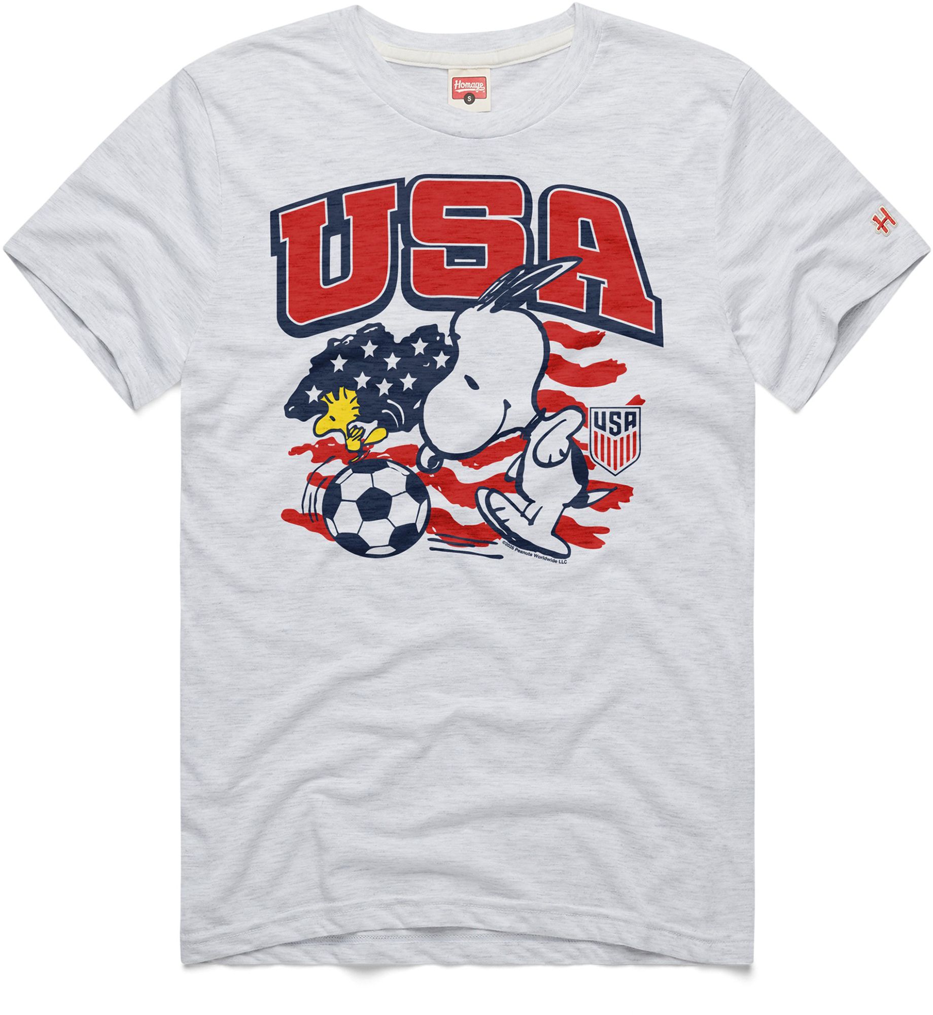 HOMAGE Adult USMNT Offwhite Peanuts Graphic T-Shirt