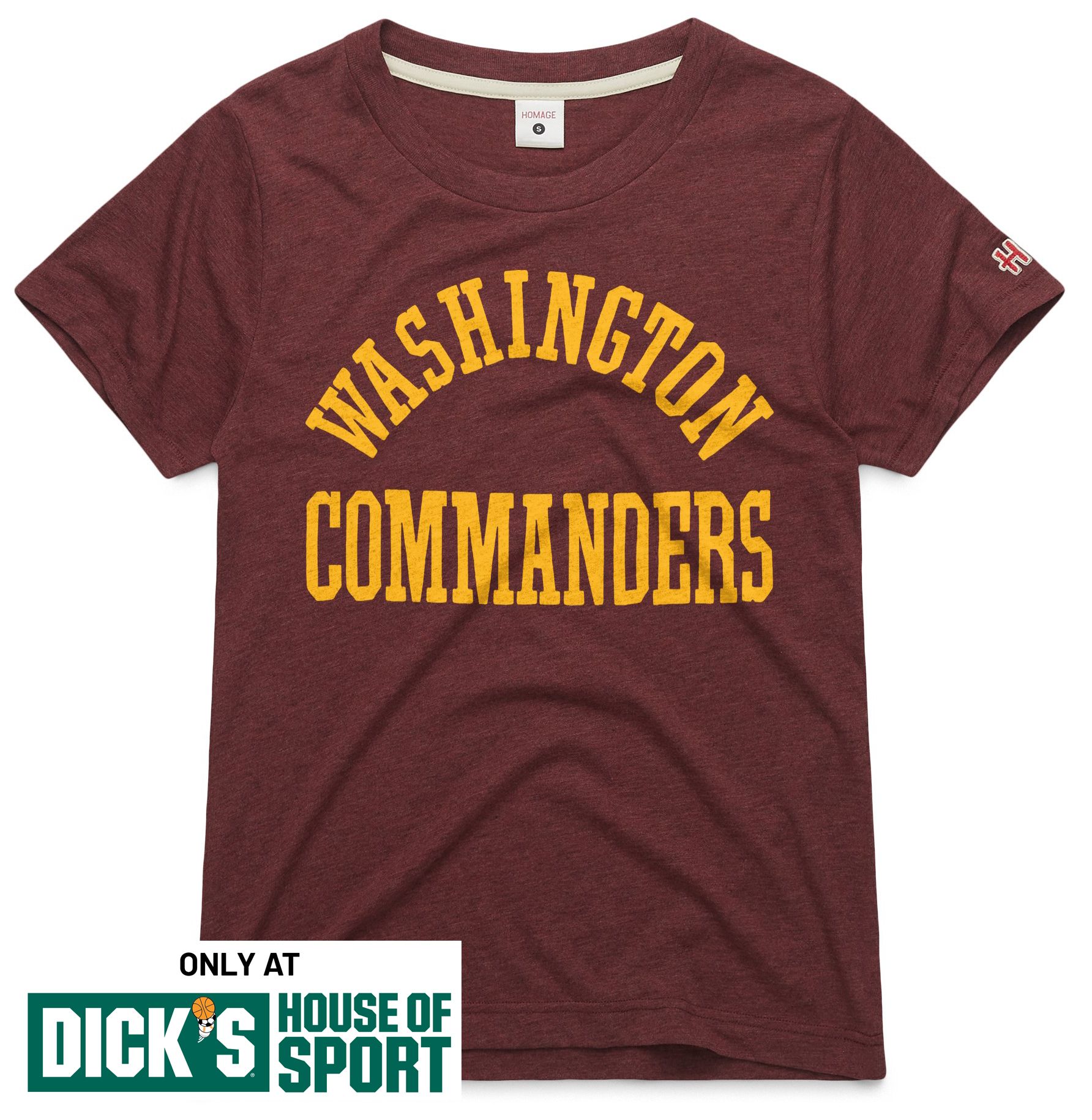 HOMAGE Women's Washington Commanders Wine Classic T-Shirt