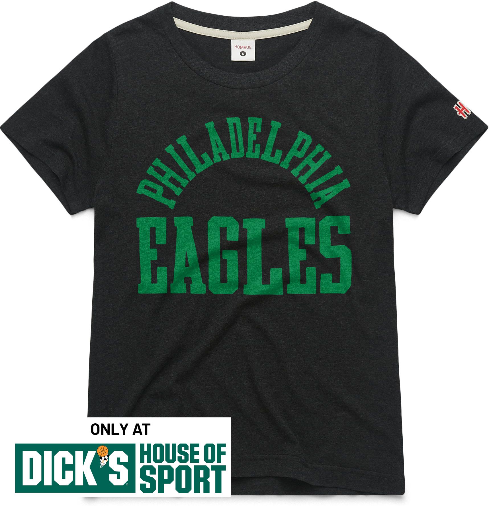 HOMAGE Women's Philadelphia Eagles Charcoal Classic T-Shirt