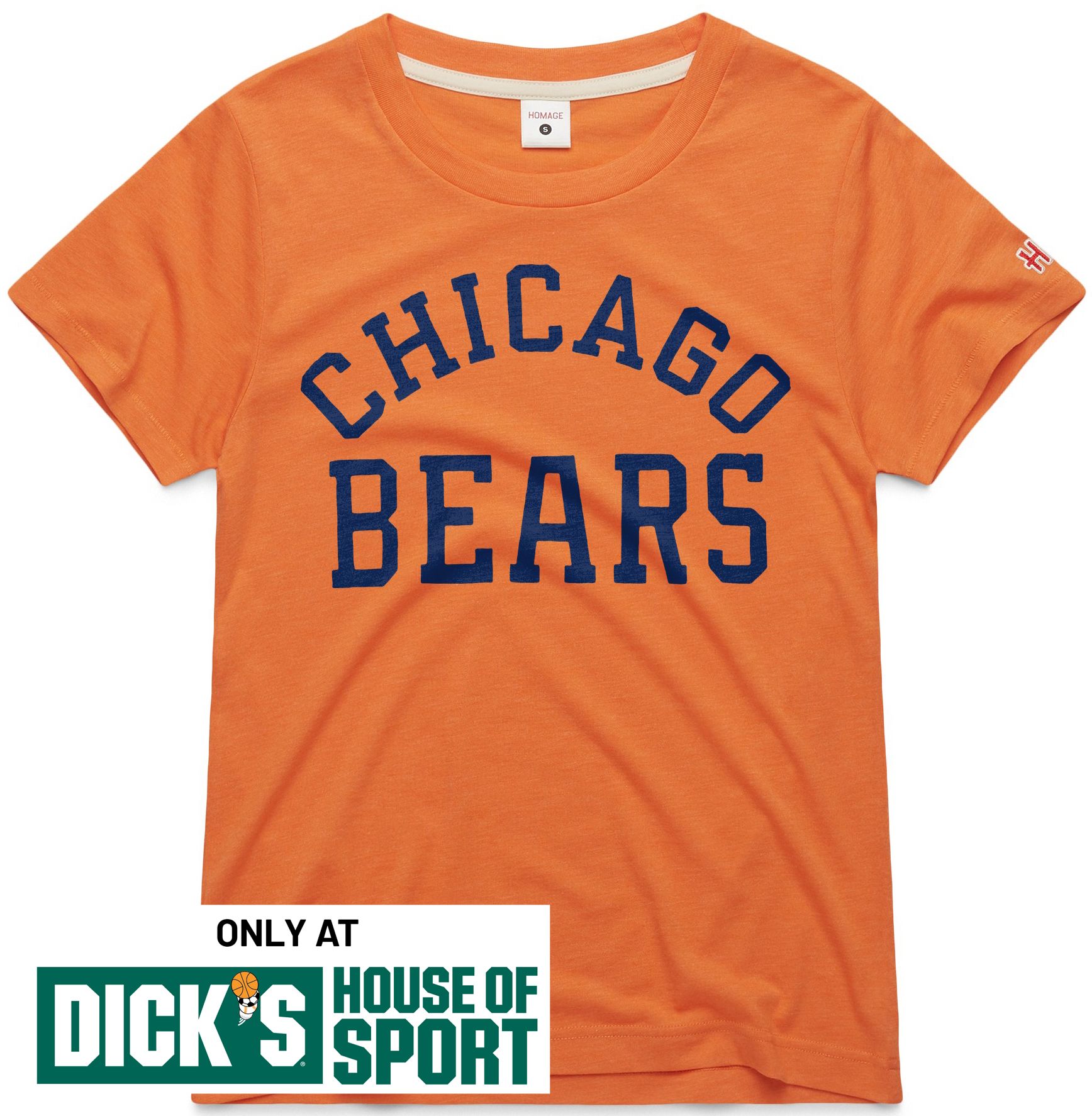 HOMAGE Women's Chicago Bears Orange Classic T-Shirt