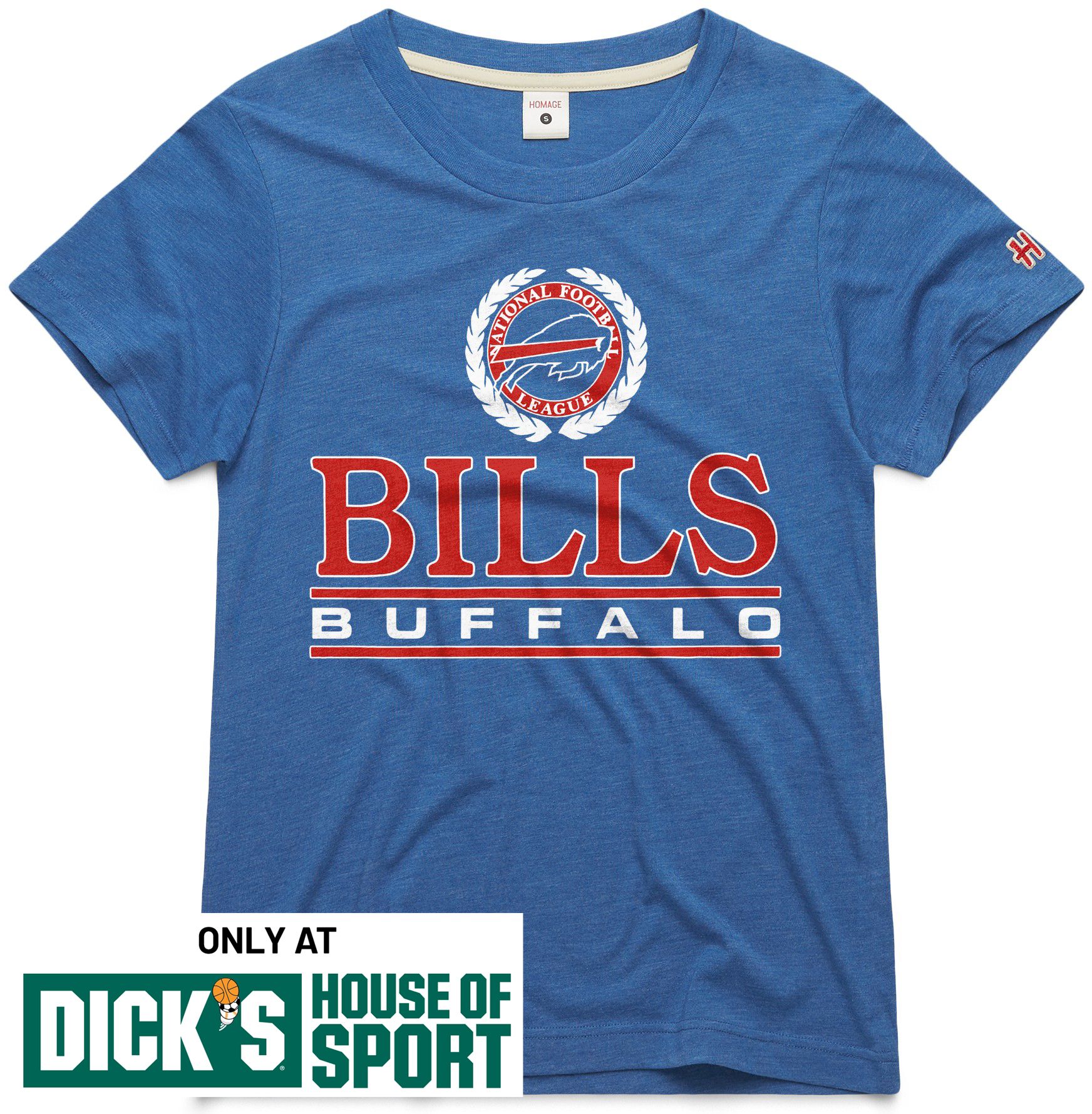 HOMAGE Women's Buffalo Bills Royal Blue Crest T-Shirt