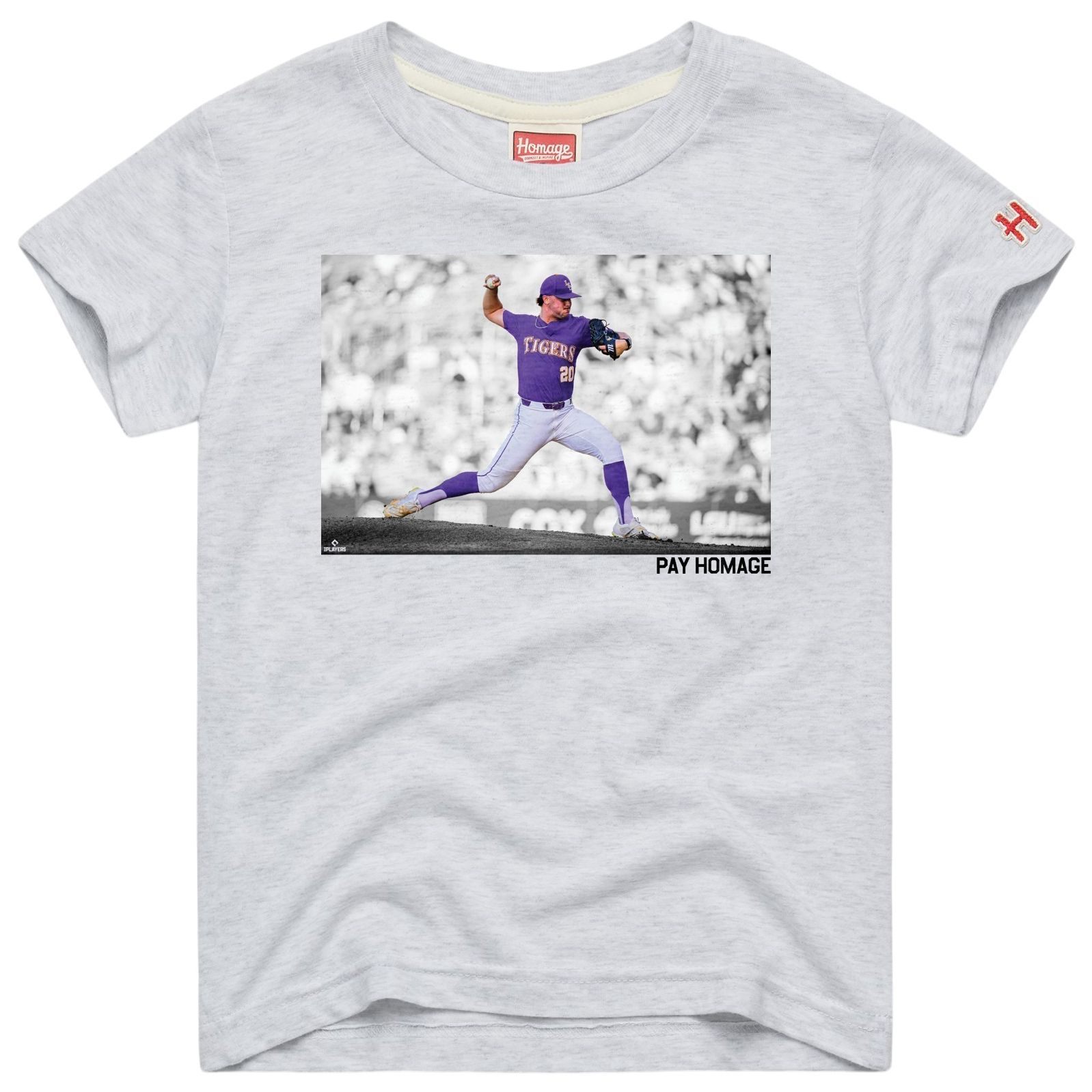 HOMAGE Youth LSU Tigers Ash Paul Skenes T-Shirt