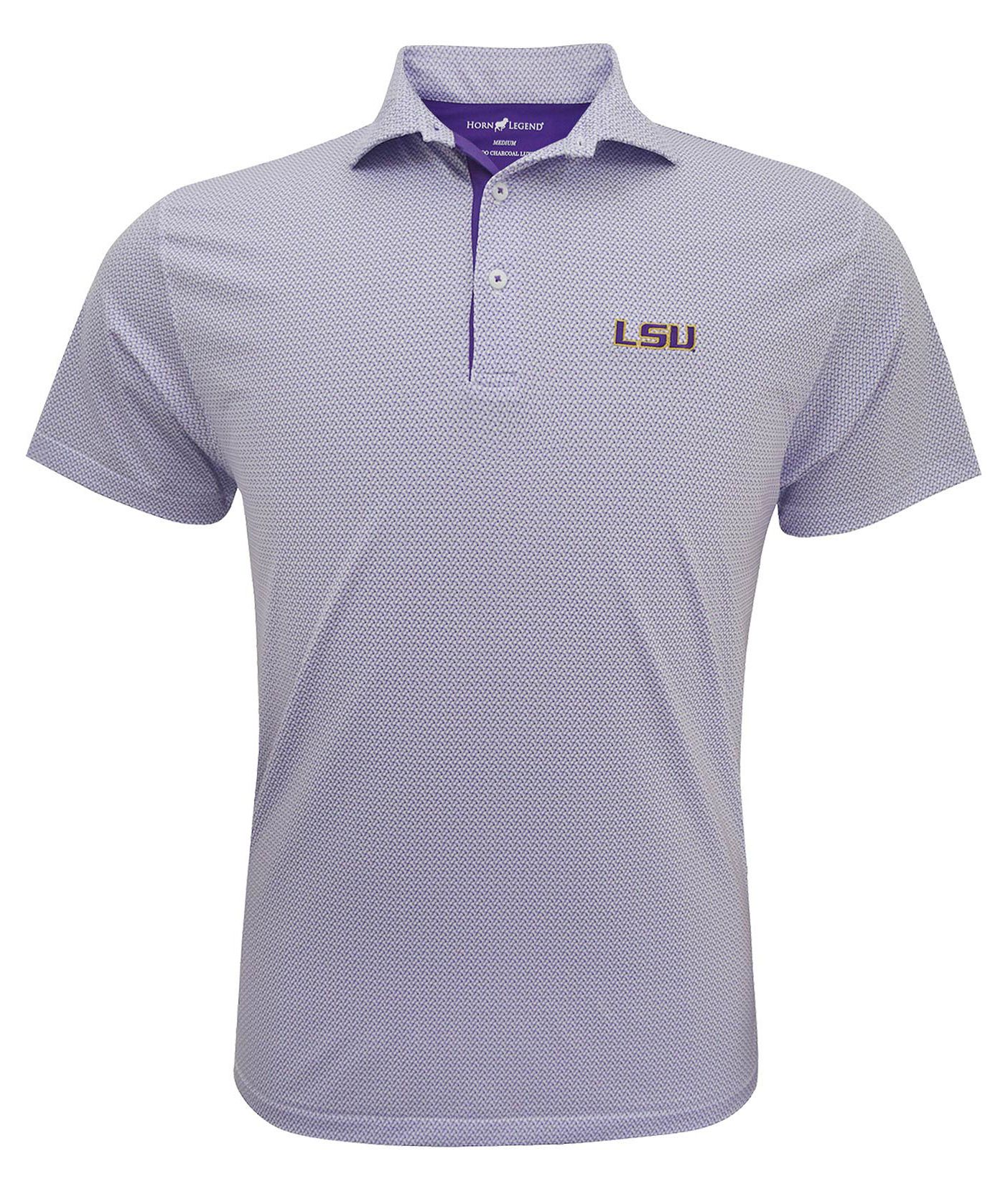 Horn Legend Men's LSU Tigers Purple Polo