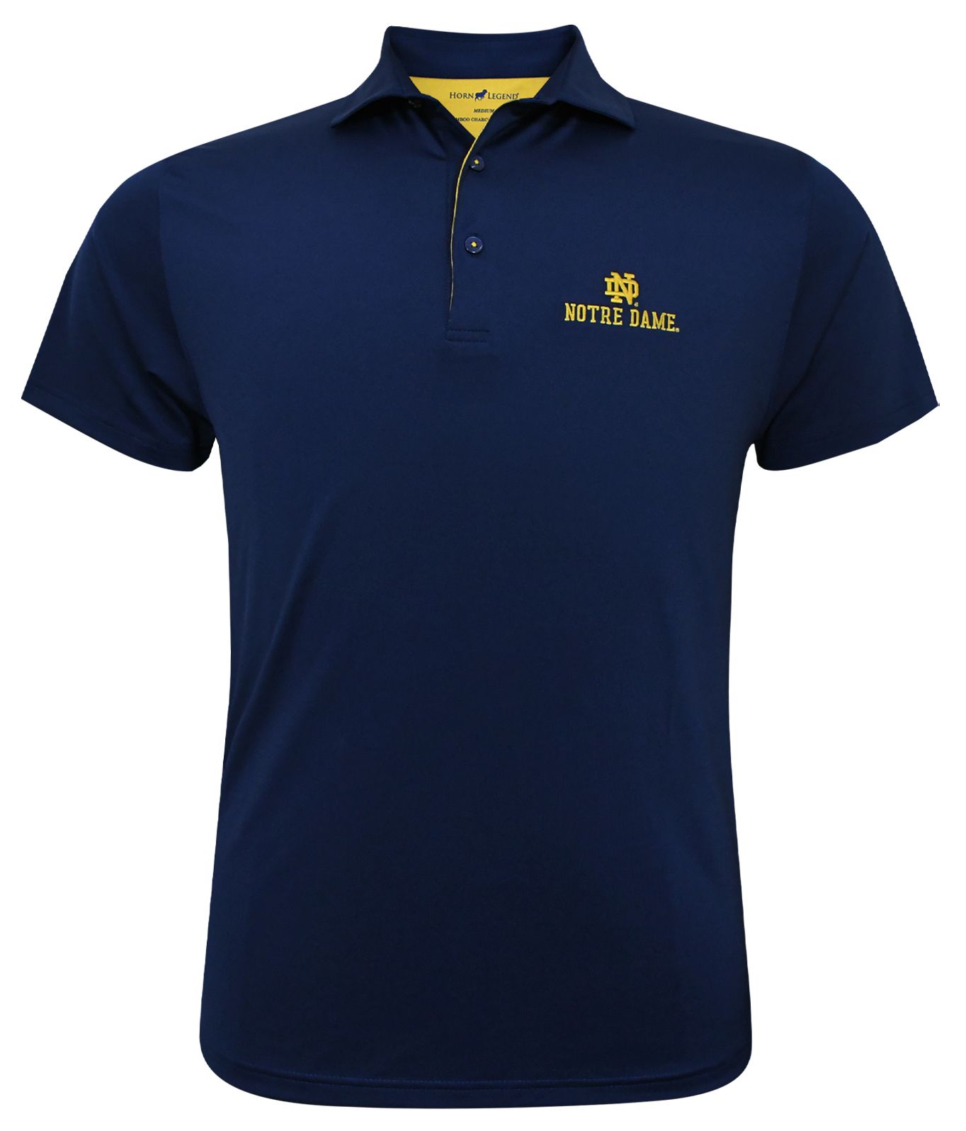 Horn Legend Men's Notre Dame Fighting Irish Navy Imperial Polo