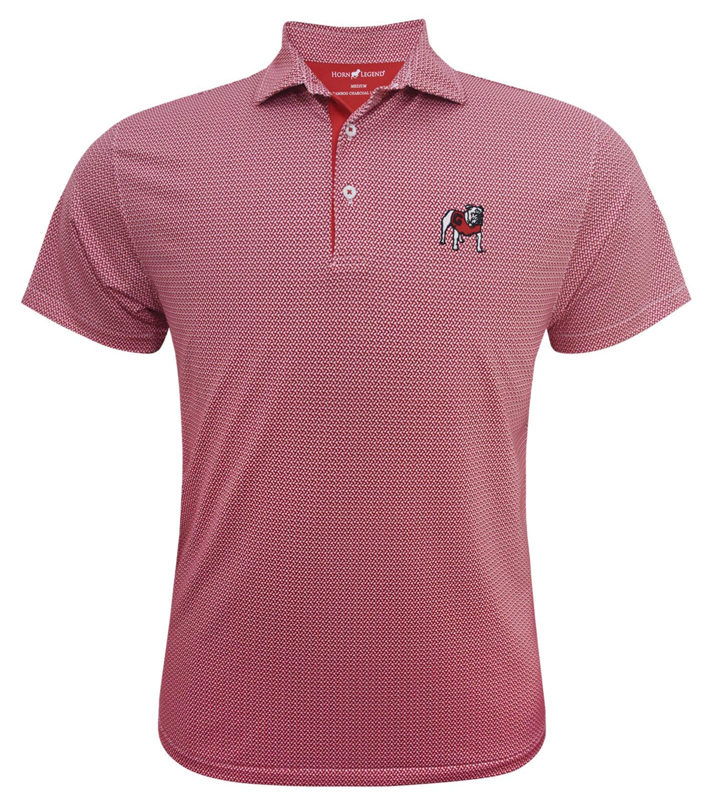 Horn Legend Men's Georgia Bulldogs Red Polo